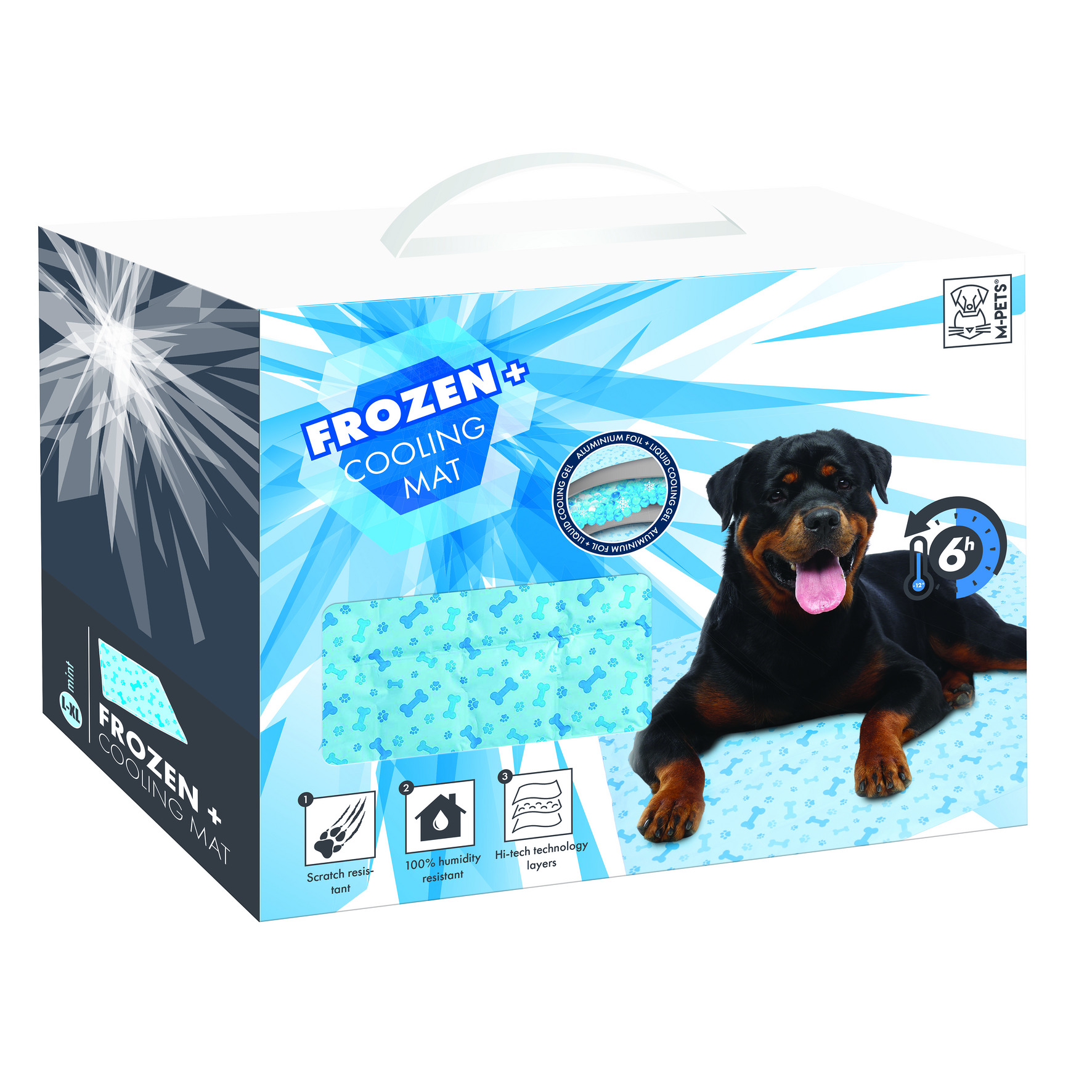 M-Pets Frozen & Kühlmatte Sky, L – 60x90cm, blau