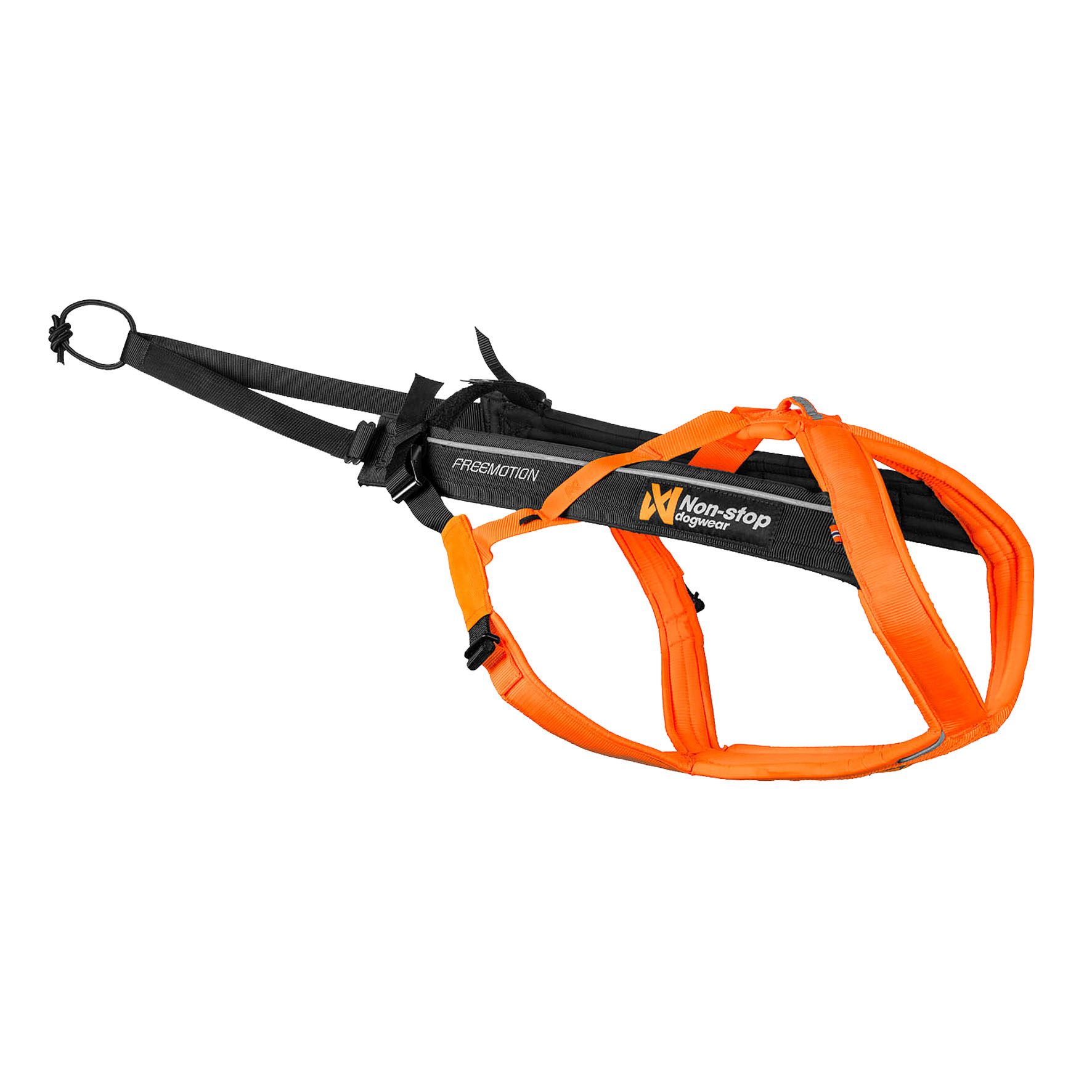 Non-stop Freemotion 5.0 - Geschirr schwarz/orange, Gr.6, Hals: 6cm/50cm, Brust: 6cm/23cm