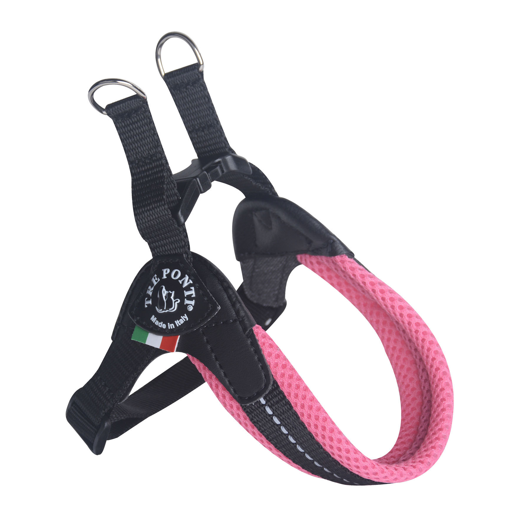  TrePonti Hundegeschirr, Netzstoff Fluo pink, verstellbar