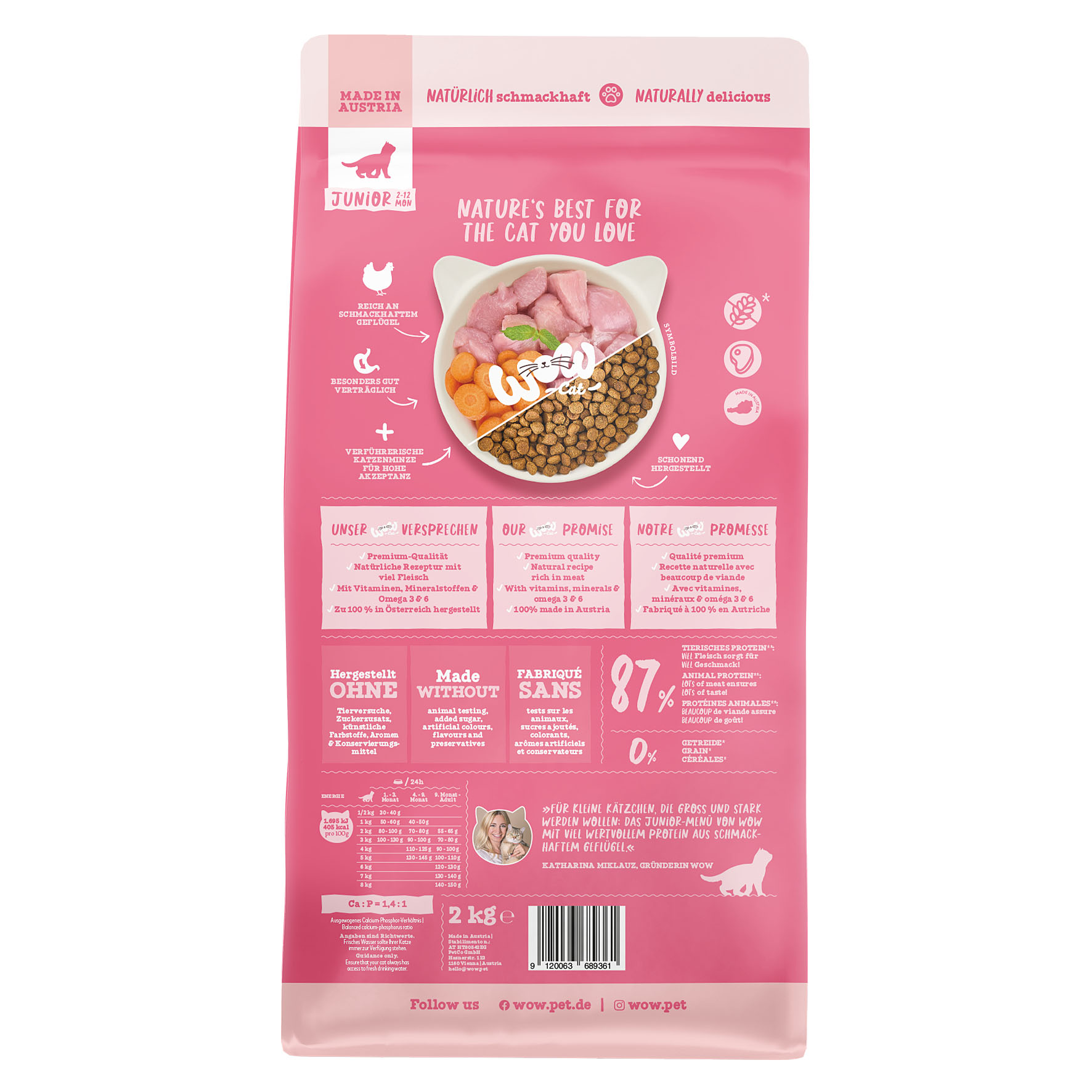 WOW Cat Junior mit Geflügel, 2kg
