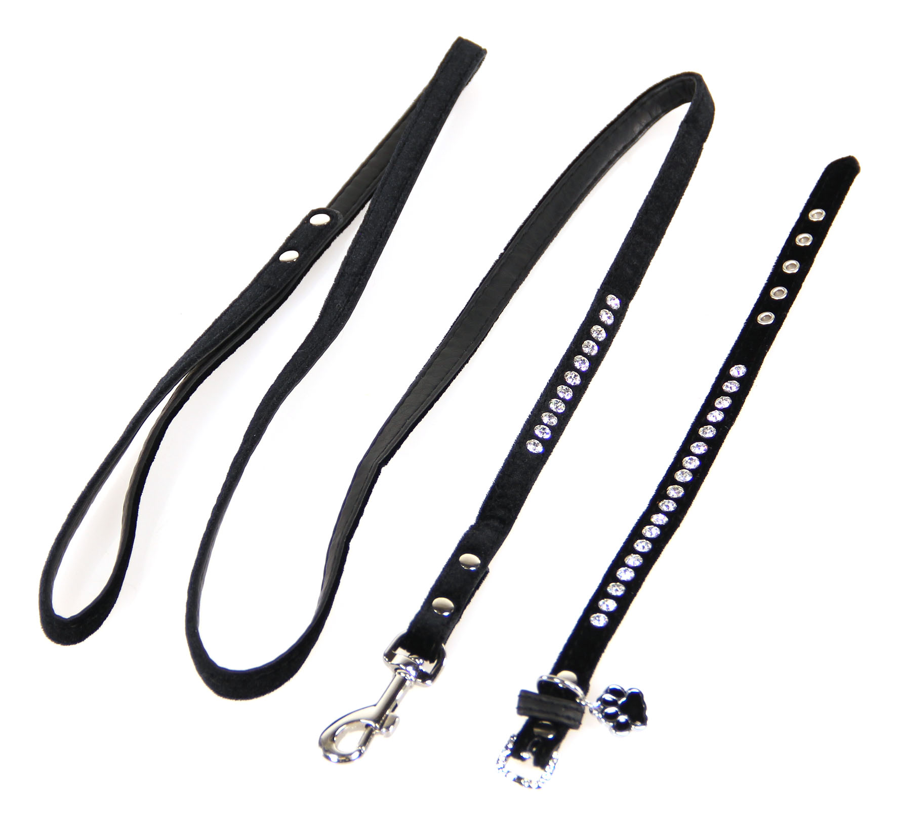 TrendLine Hundehalsband &Leinenset Azure, schwarz