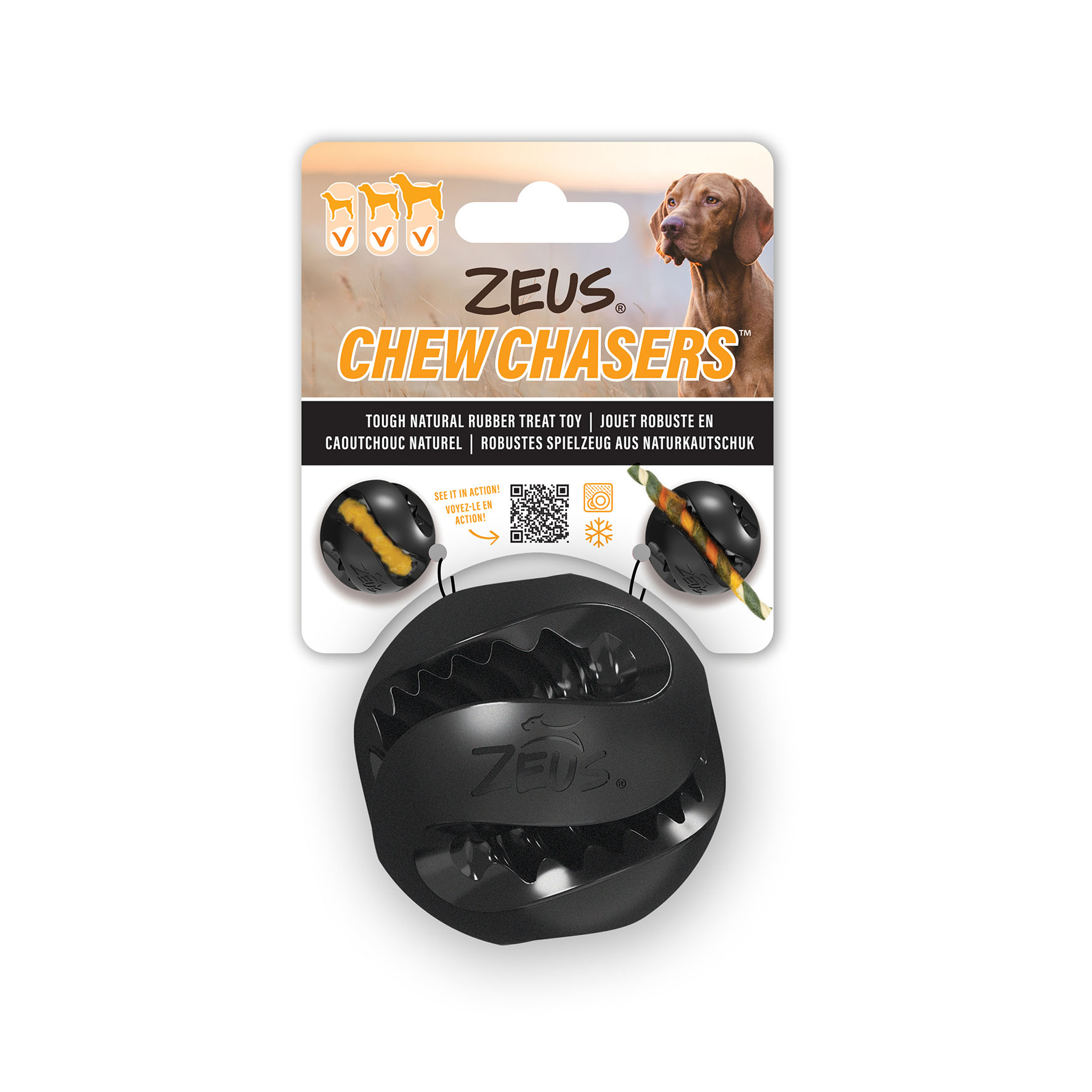 Zeus Chewchasers Ball, D=7.6cm, schwarz