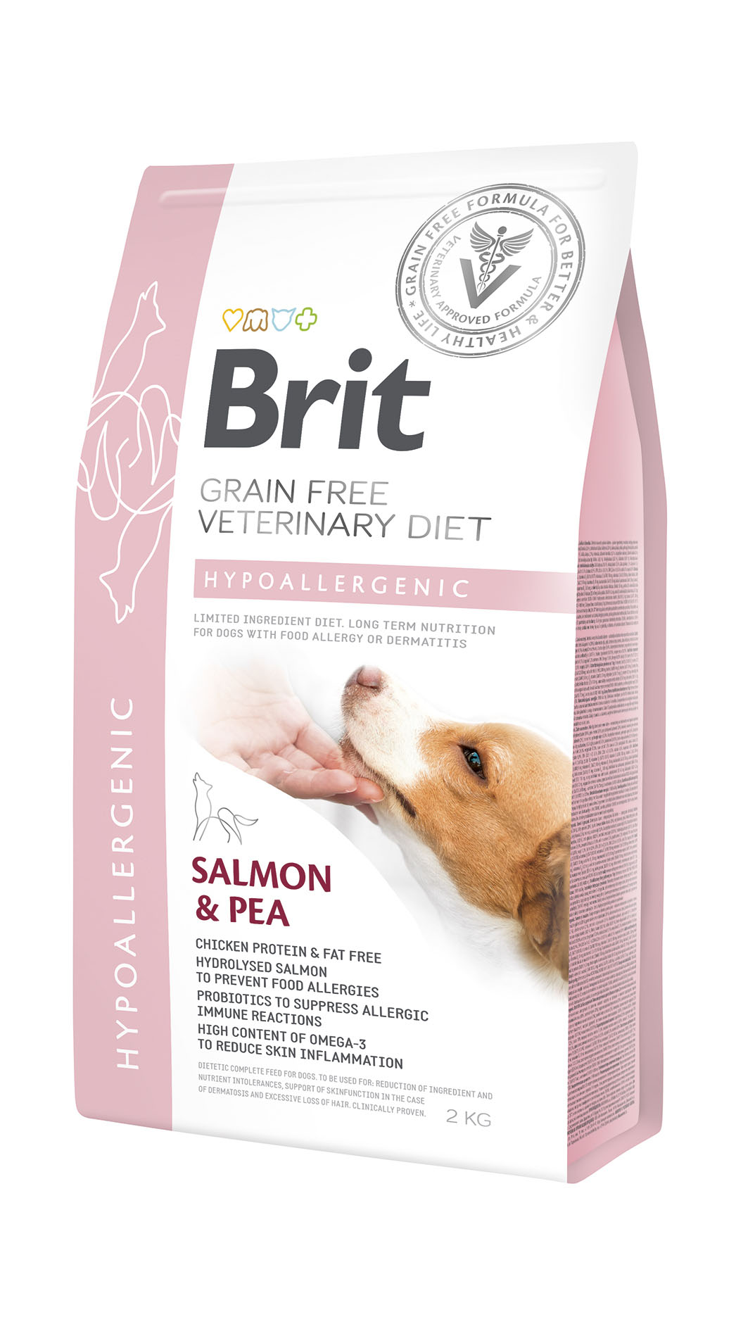 Brit Vet Dog Hypoallergen – Saumon & Pois, croquettes pour chiens