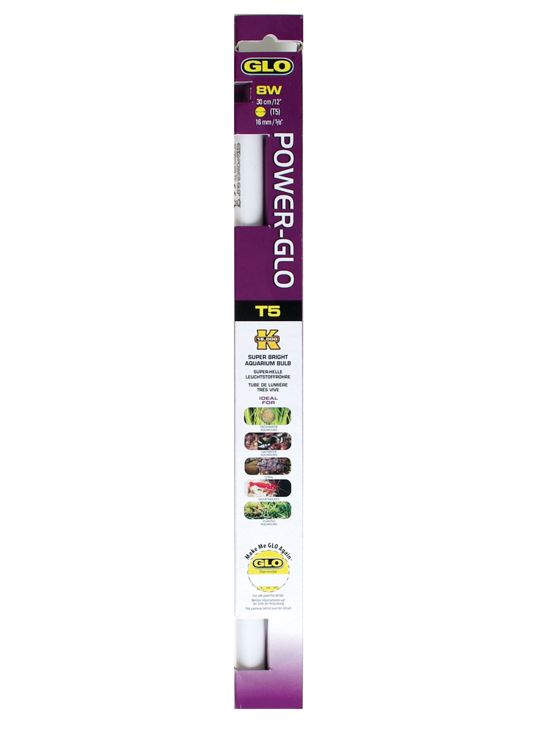 Tube fluorescent Power-Glo T5 8 W, longueur 30 cm
