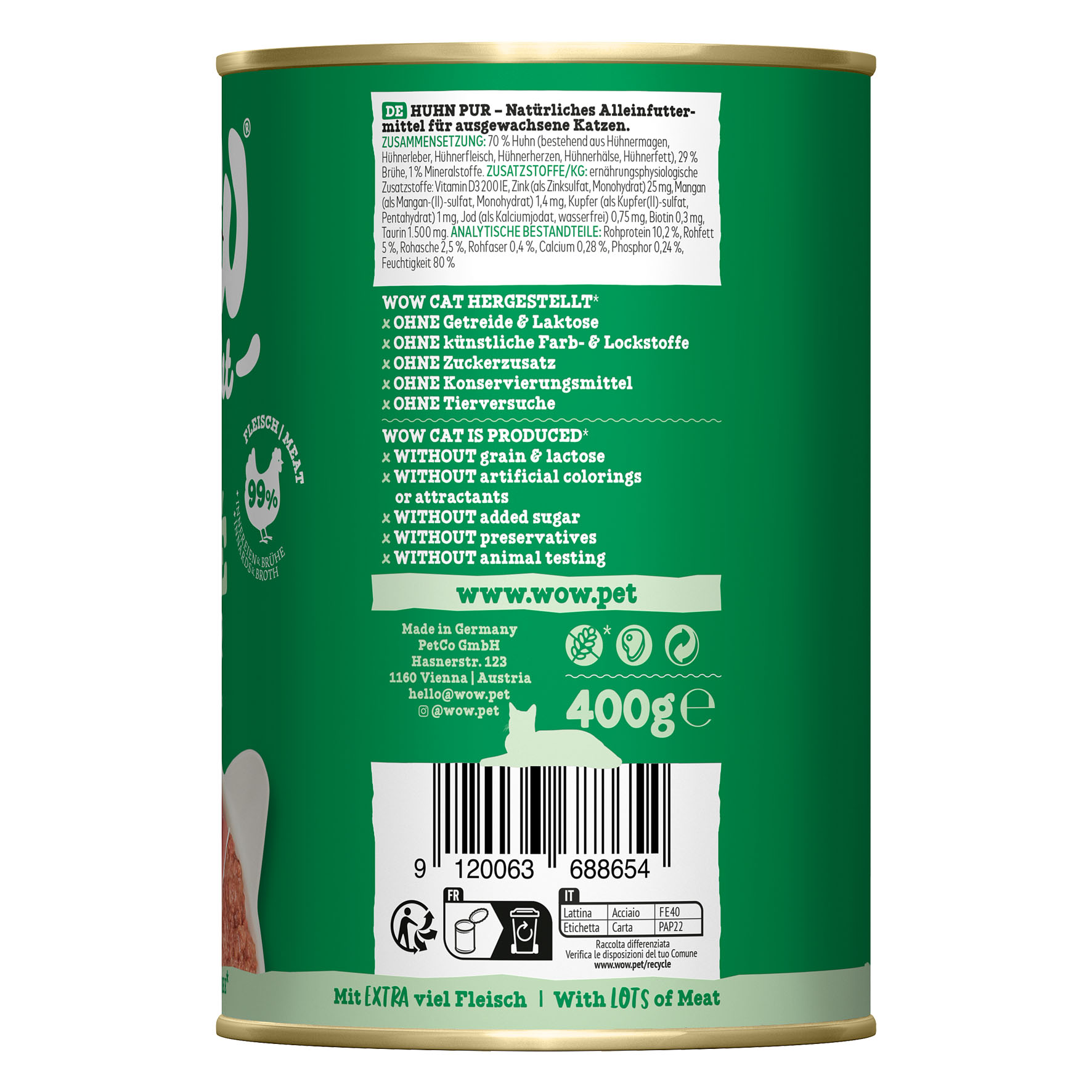 WOW Adult Poulet pur, 400g