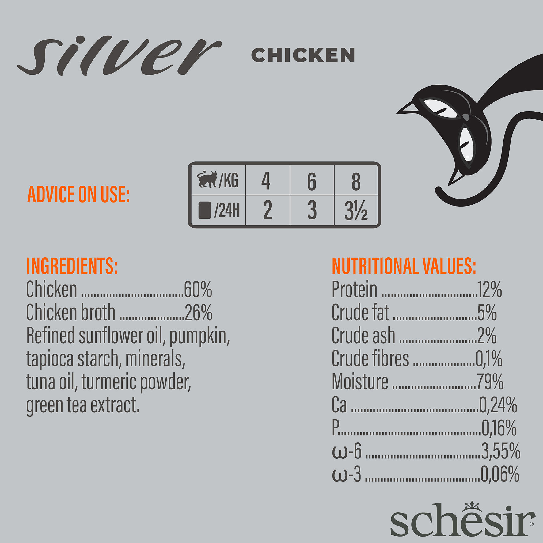 Schesir Senior 11+ Silver Wholefood Huhn, 70g