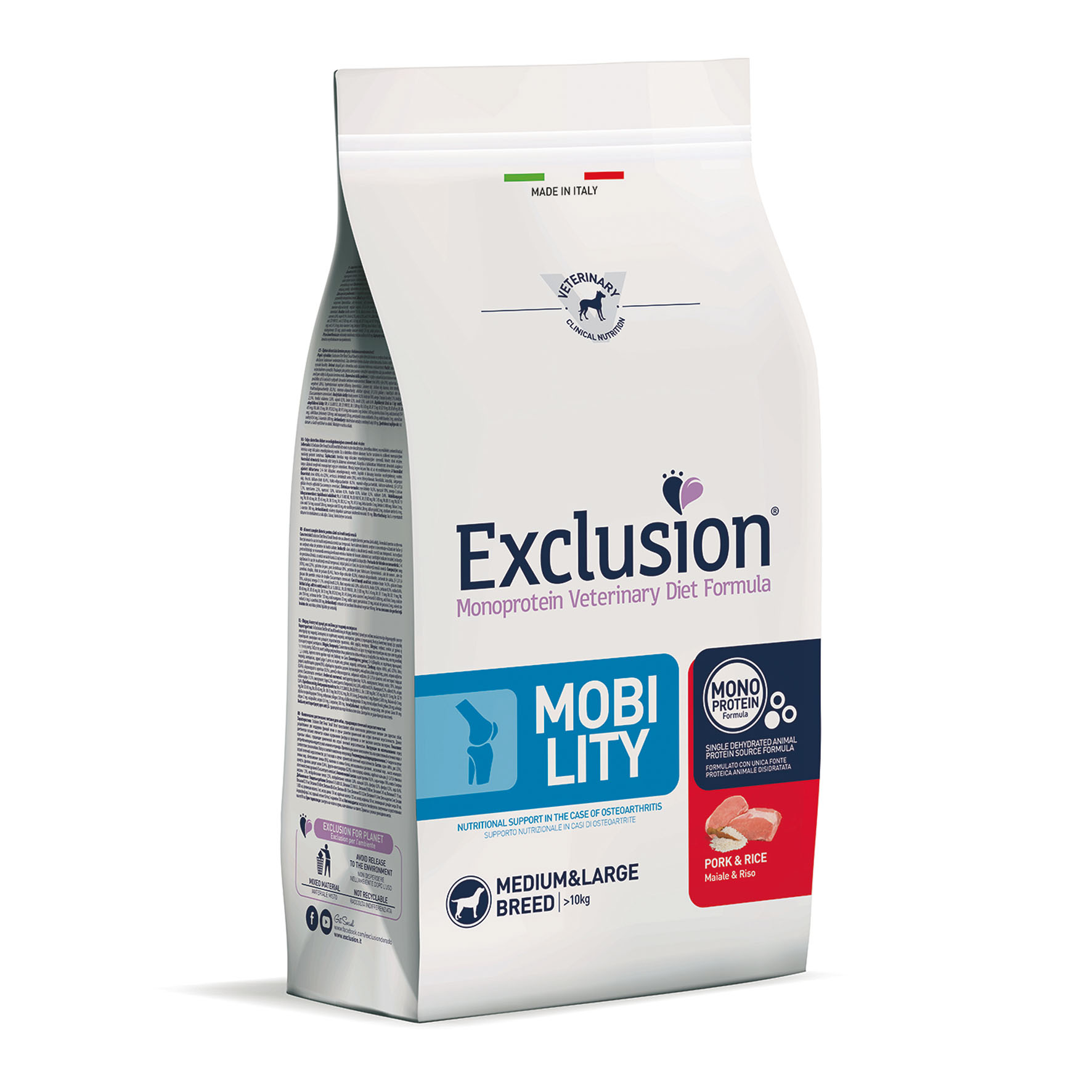 Exclusion Vet Mobility Adult Medium & Large Pork, 12kg