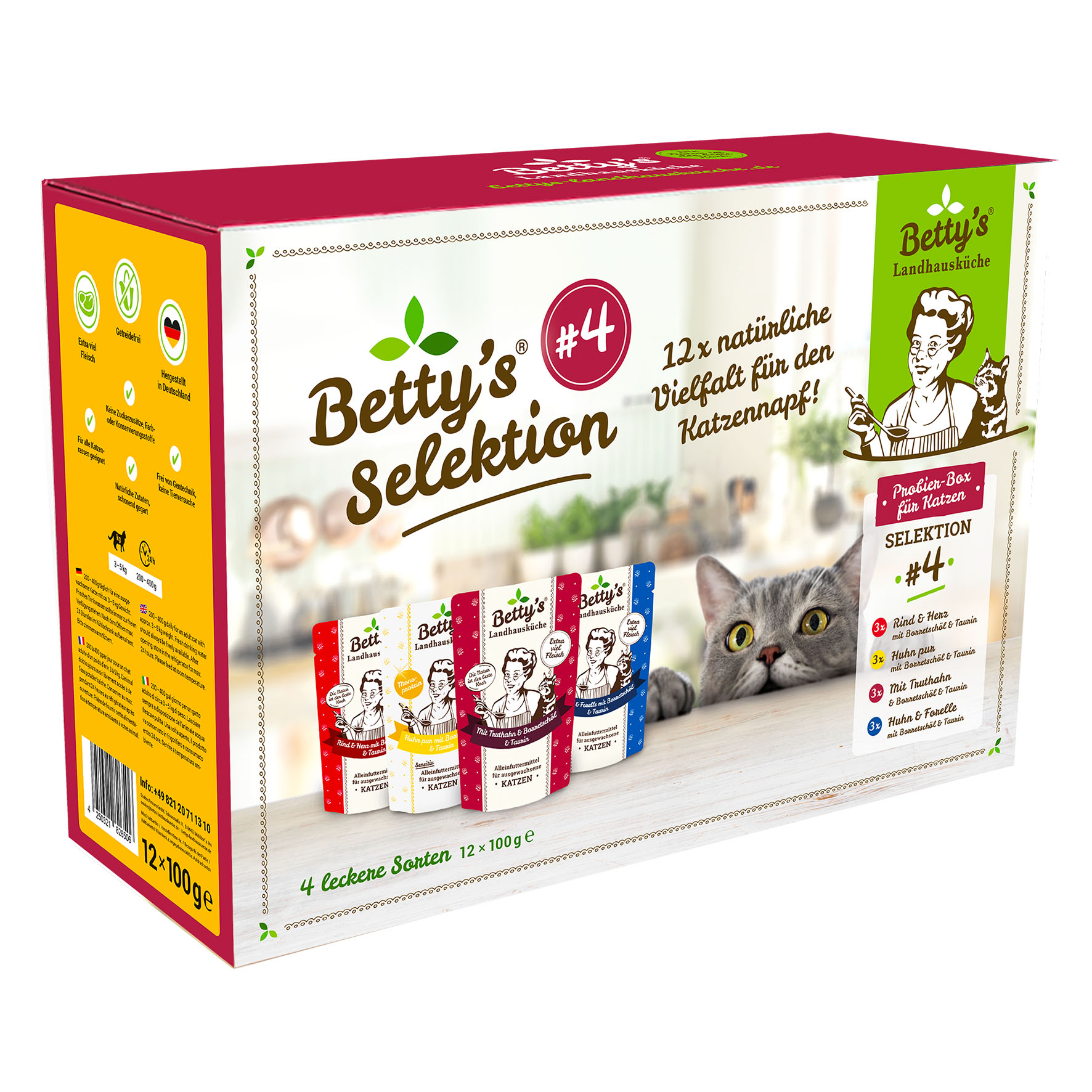 Betty’s Landhausküche Katze Selektion Nr. 4 (12 x 100g)