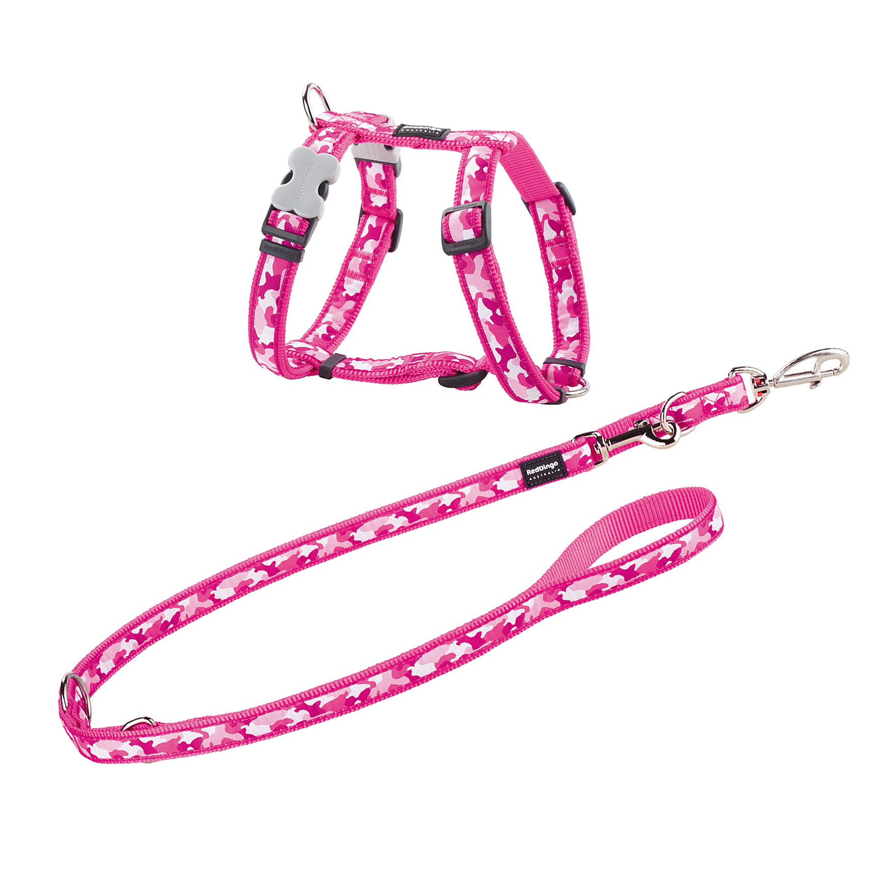 RedDingo Geschirr Design Camouflage Hot Pink