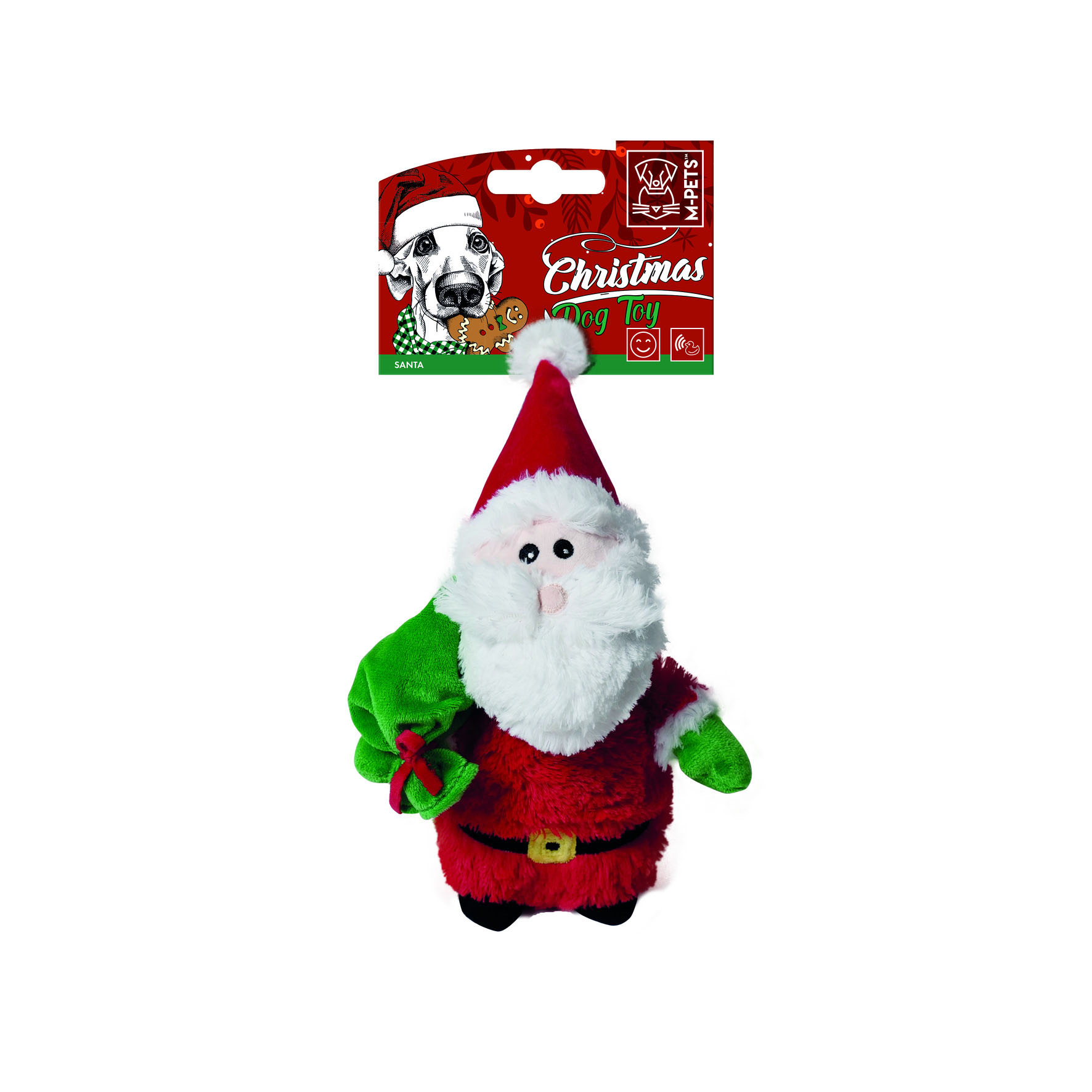 M-Pets Hundespielzeug, Santa, rot
