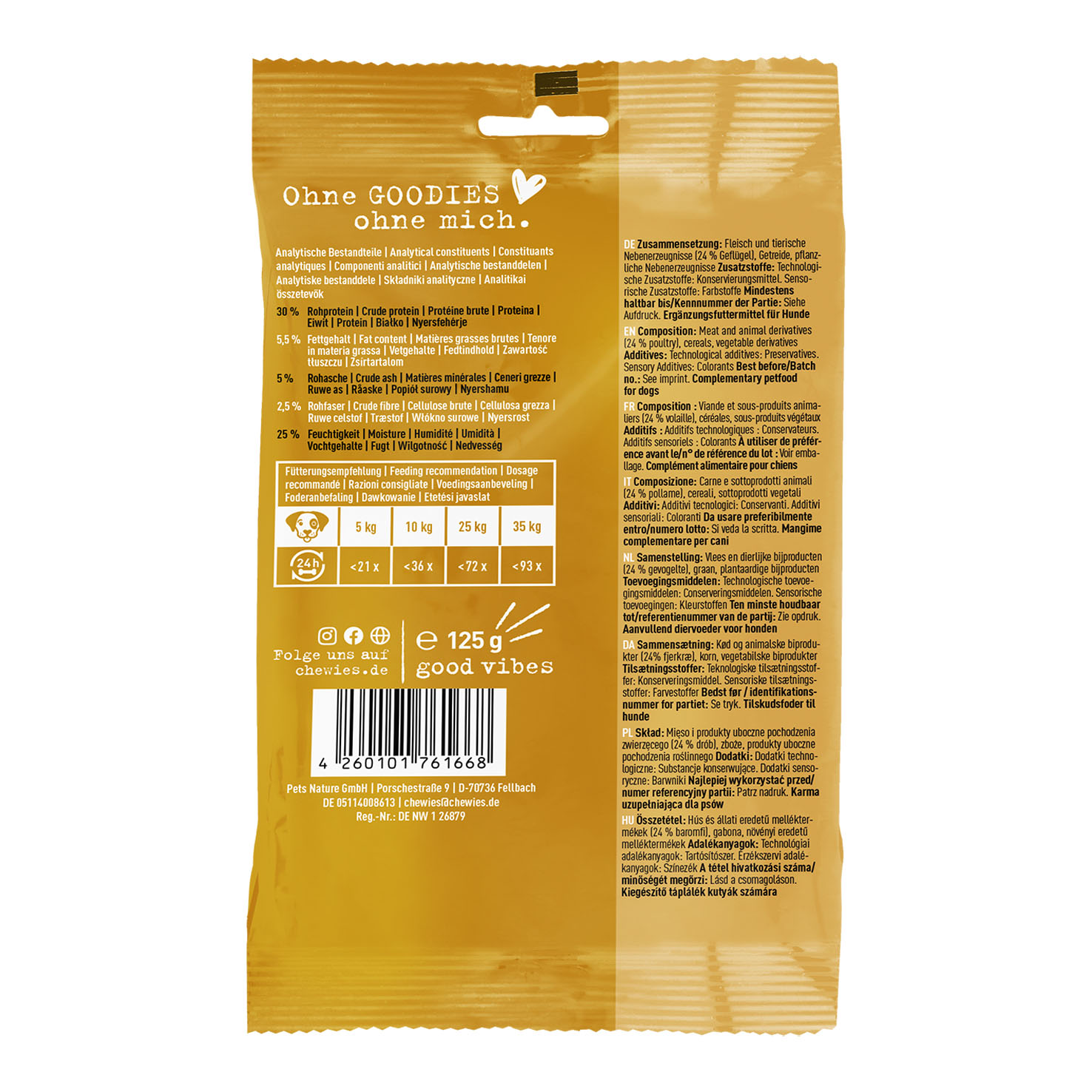 Chewies Mini Knöchelchen Geflügel 125g