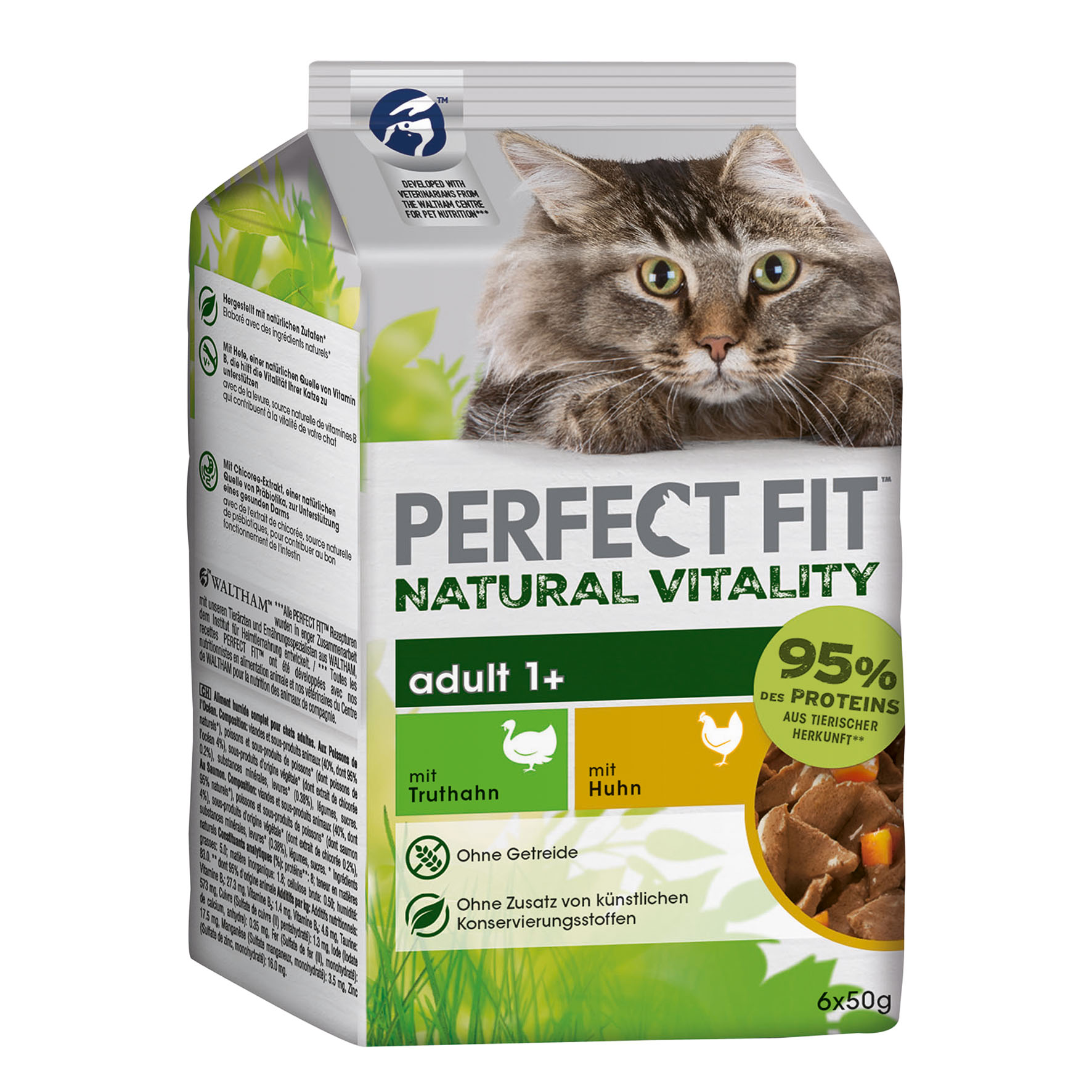 Perfect Fit Natural vitality Huhn&Truthahn, 6x50g