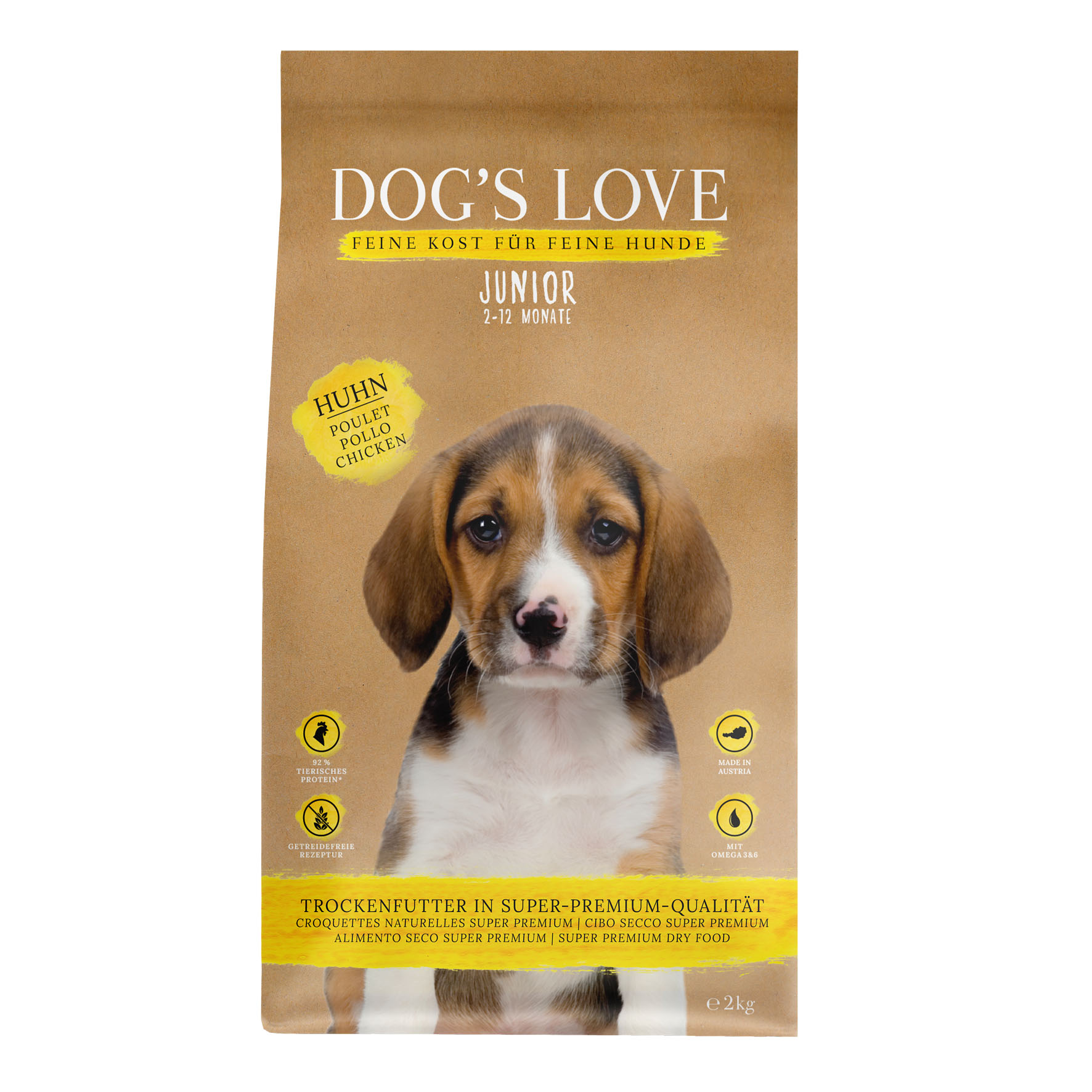 DOG'S LOVE Huhn Süsskartoffel & Karotte, 2kg