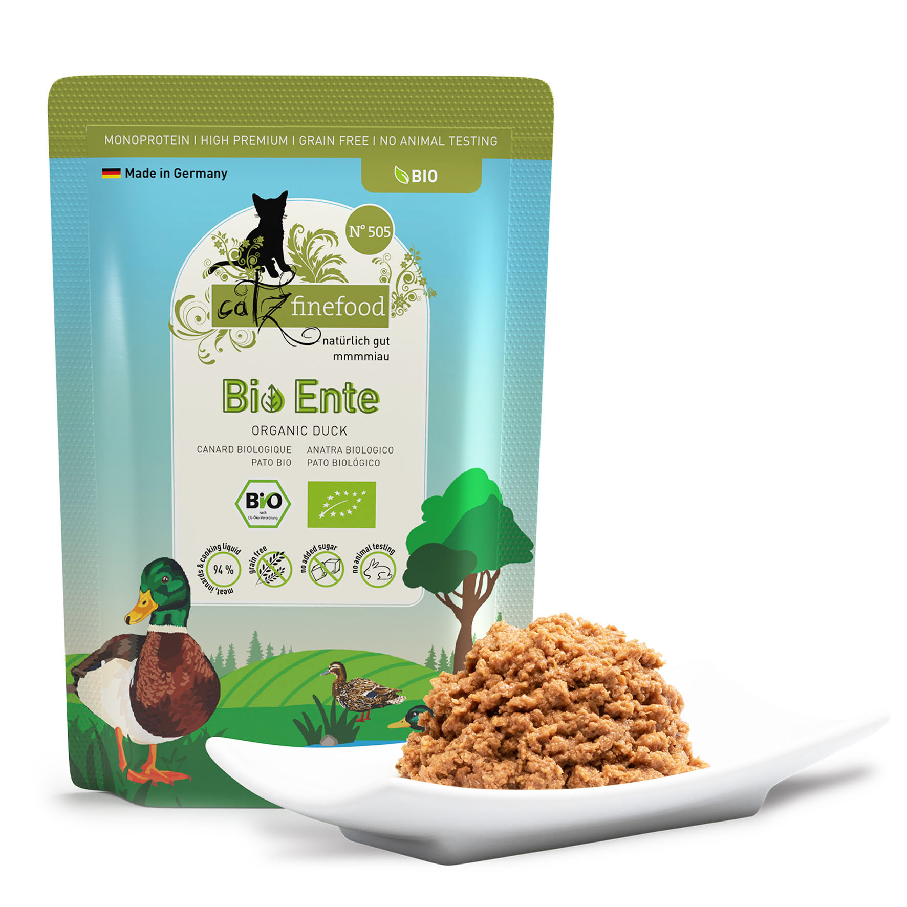 Catz Finefood Bio No. 505 avec canard, 85g