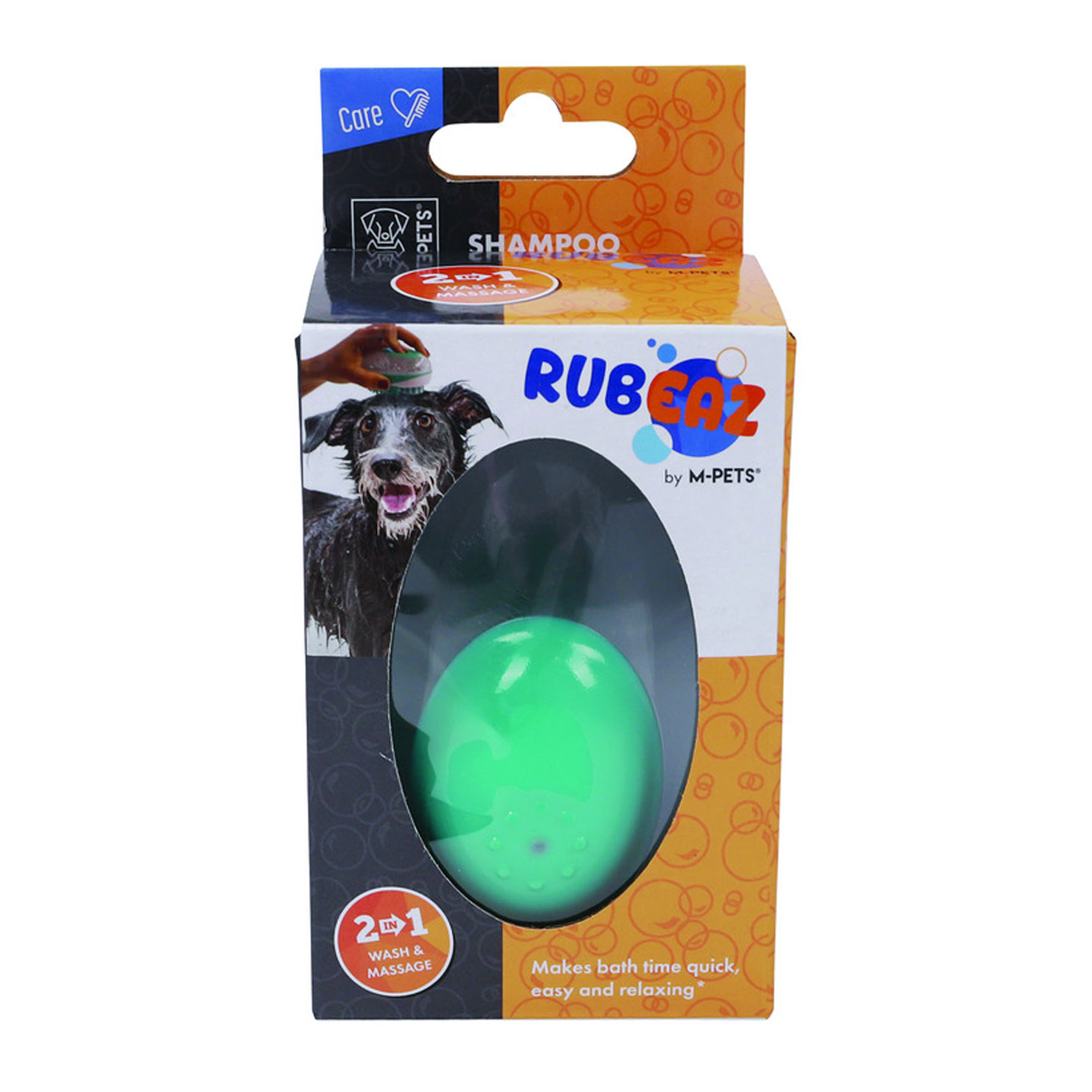 M-Pets Rubeaz - Wasch- & Massagebürste, befüllbar, 160ml