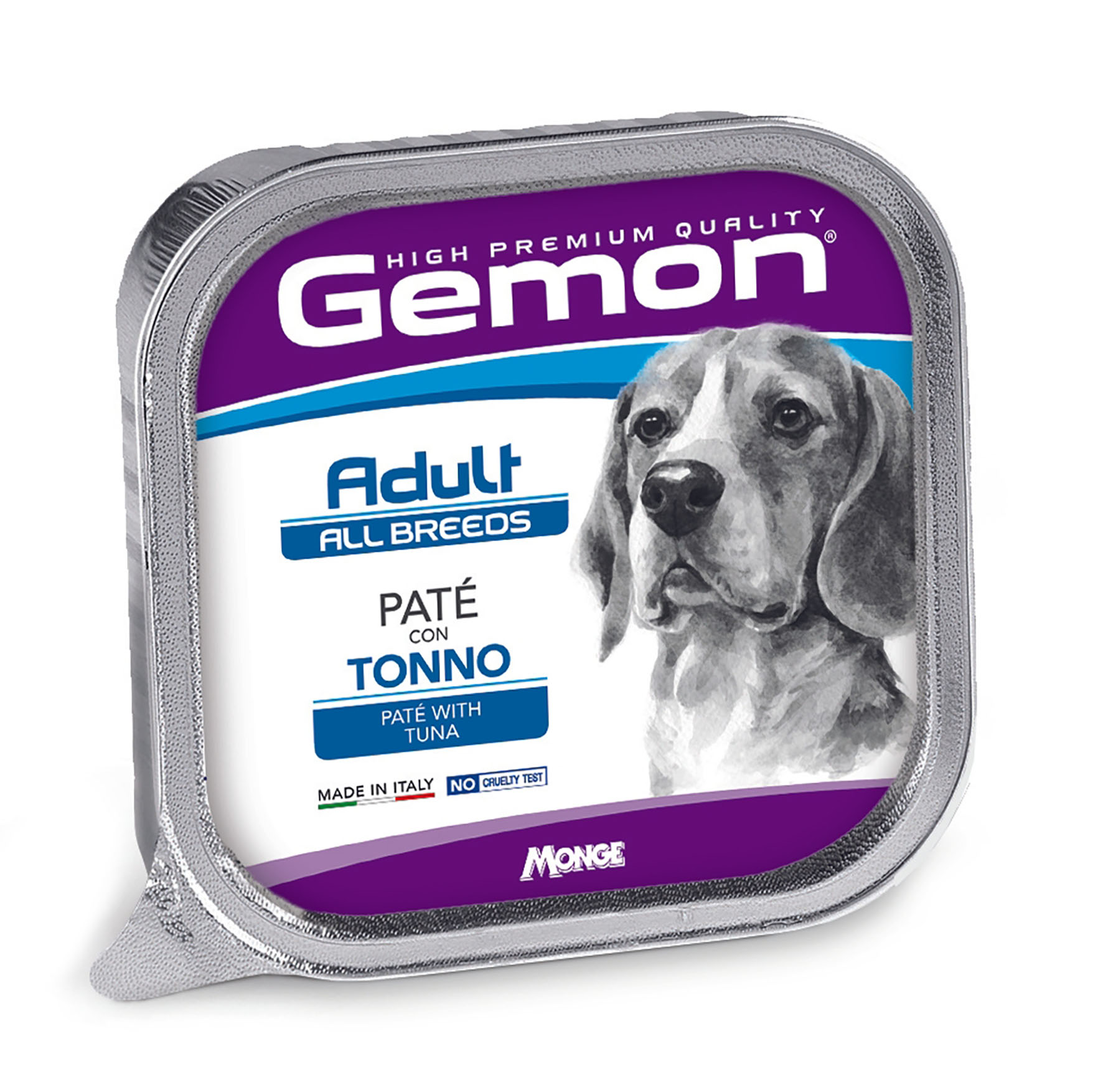 Gemon Dog Adult Pâté au thon, nourriture humide pour chiens, 150 g