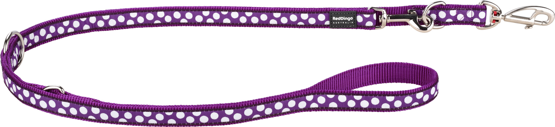 RedDingo Laisse Design White Spots on Purple, L: 25mm/200cm 