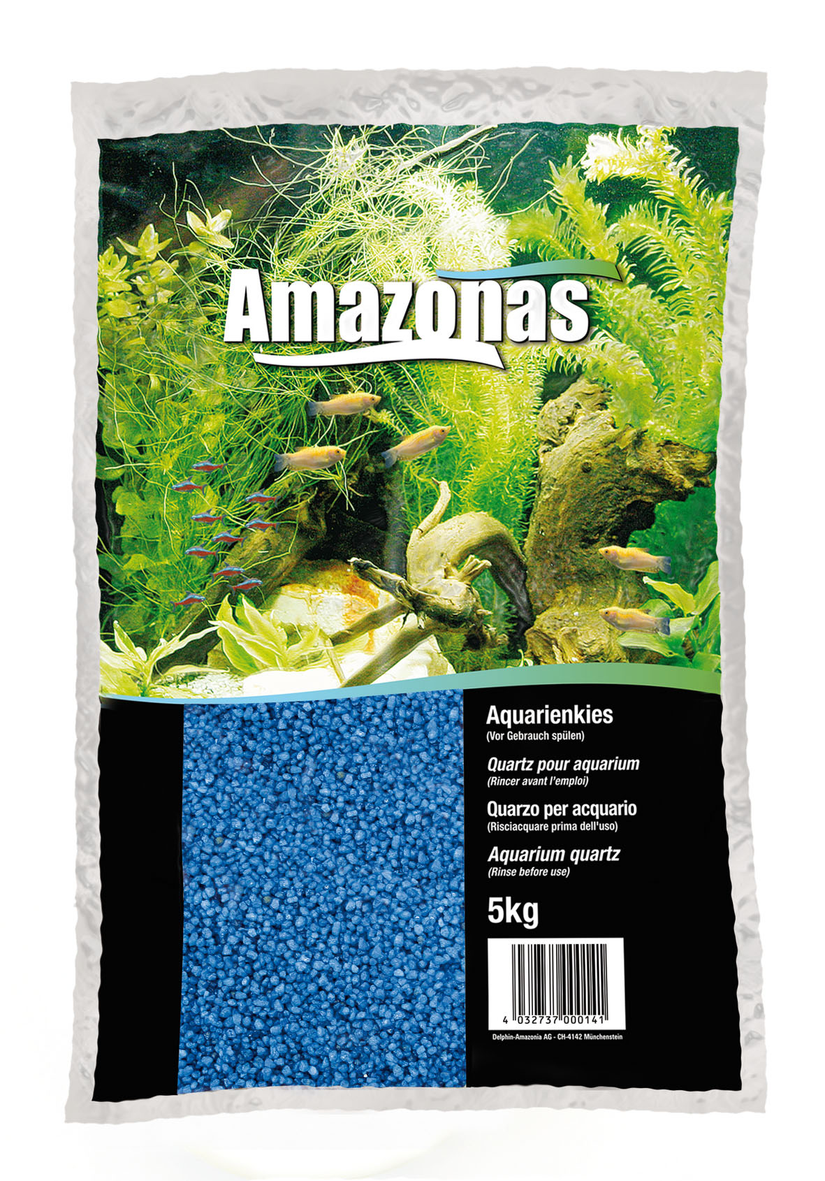 Amazonas Quarzkies, 5kg, blau, 2-3mm