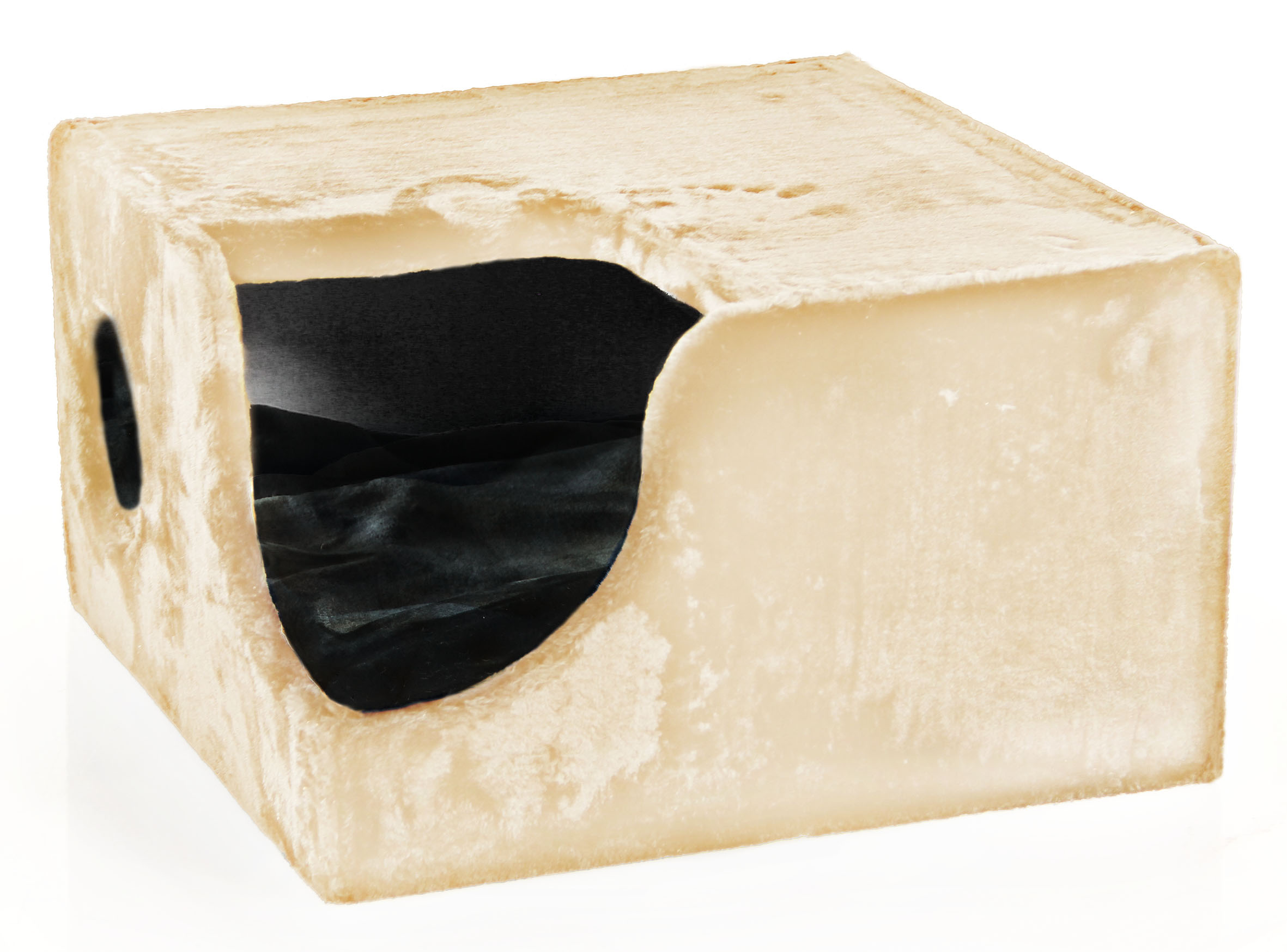 Chillout Box beige avec coussin,52x52x30cm