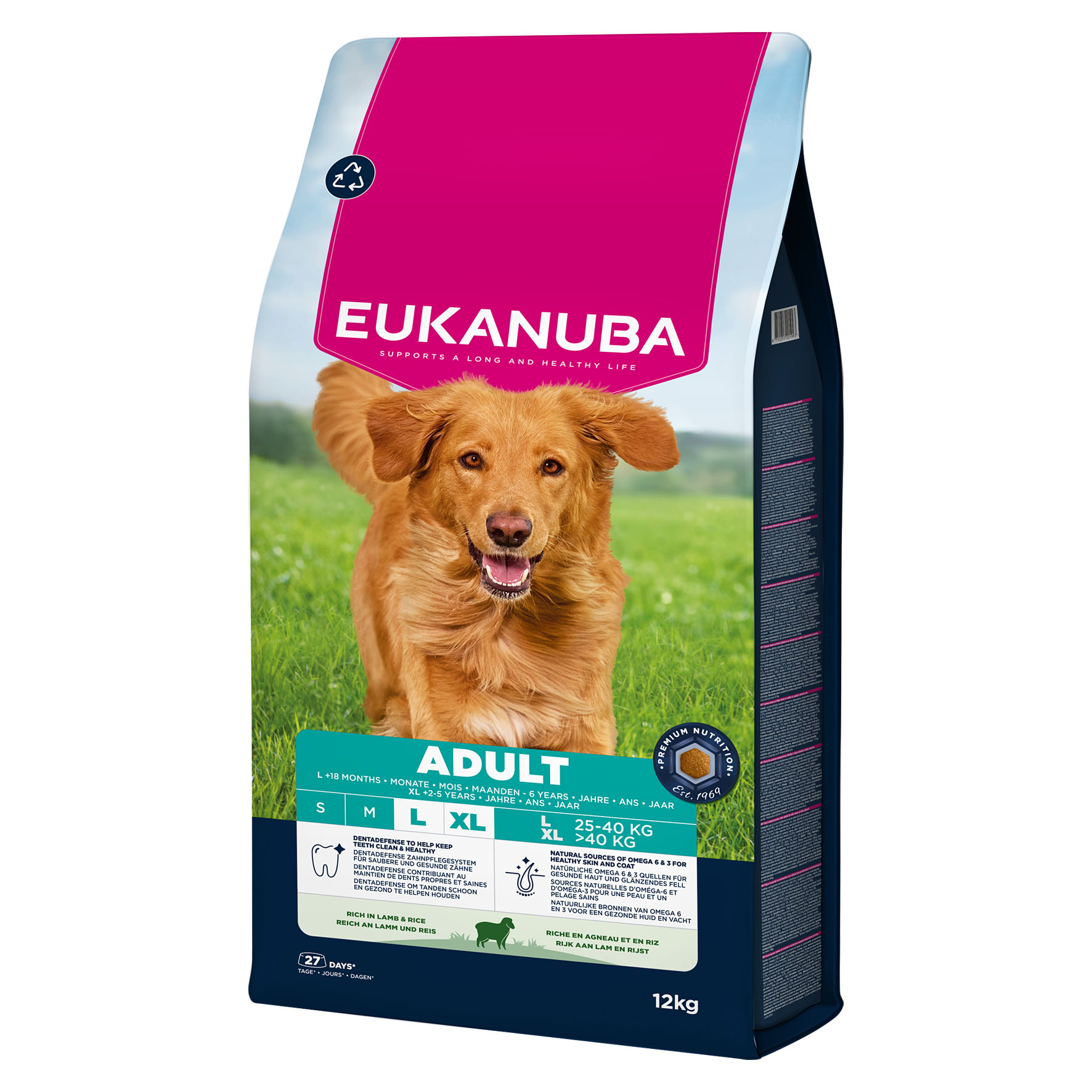 Eukanuba Adult Large/Giant – Agnello e riso, 12kg