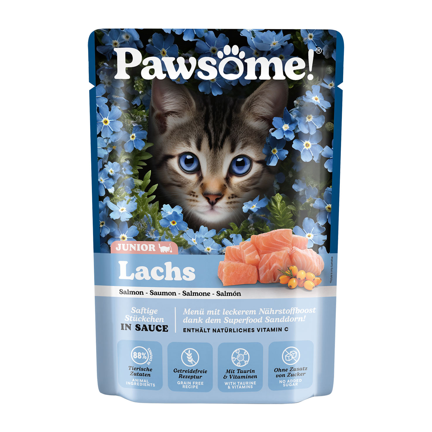 Pawsome Kitten Salmone 85g