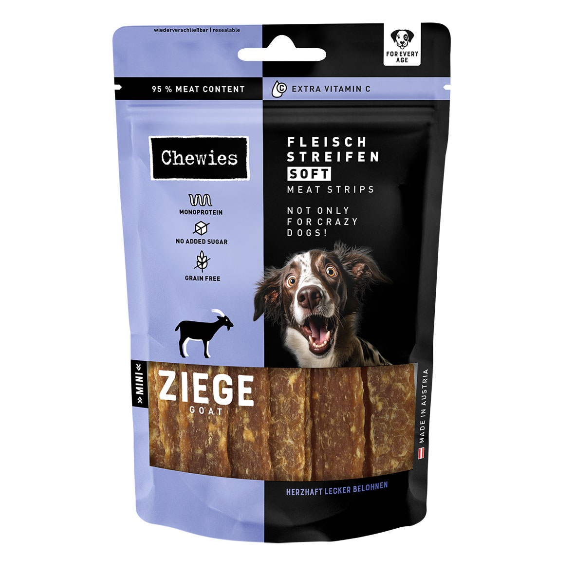 Chewies Fleischstreifen Soft Ziege 70g