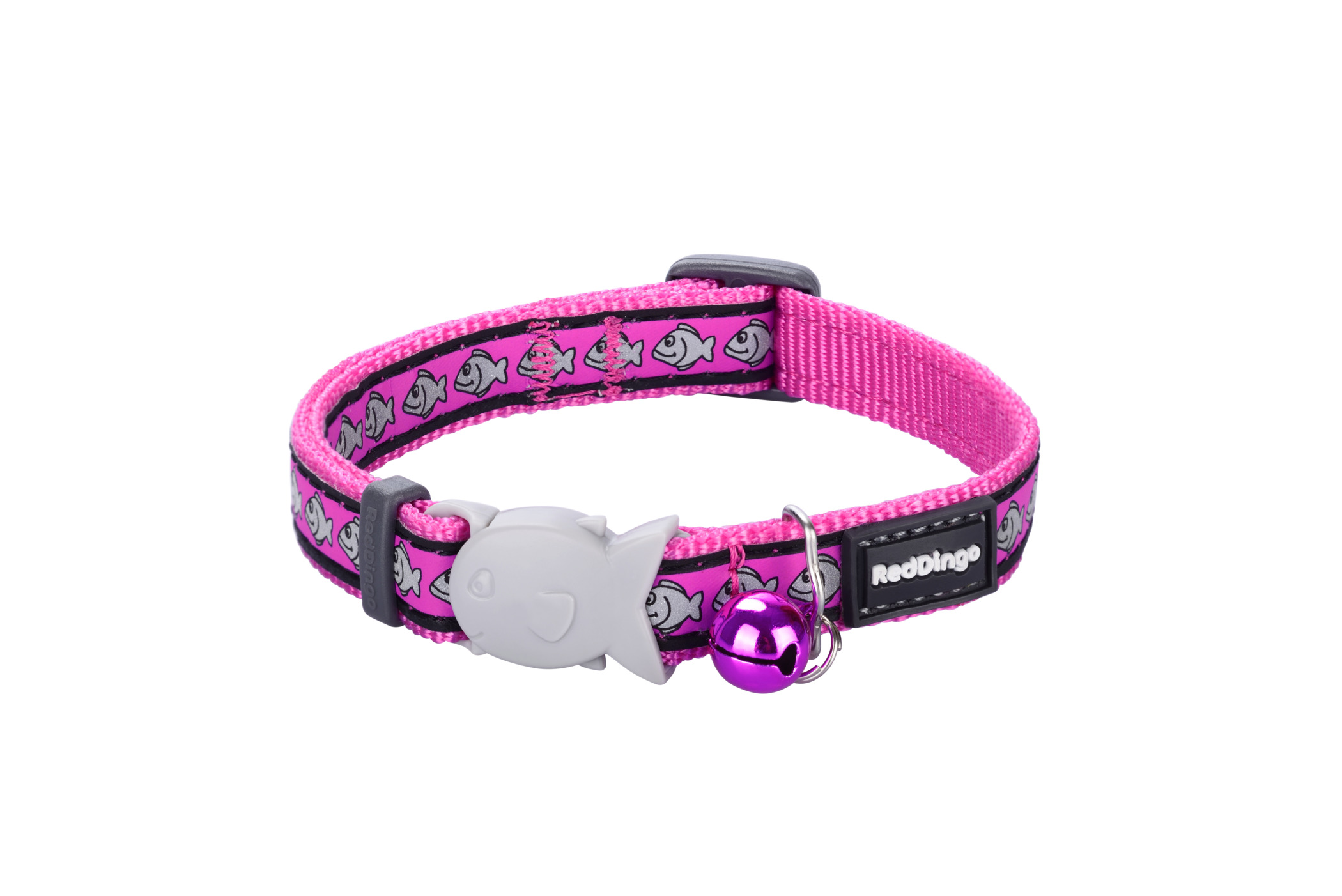 RedDingo Katzenhalsband Reflective Fish H-Pink - XS