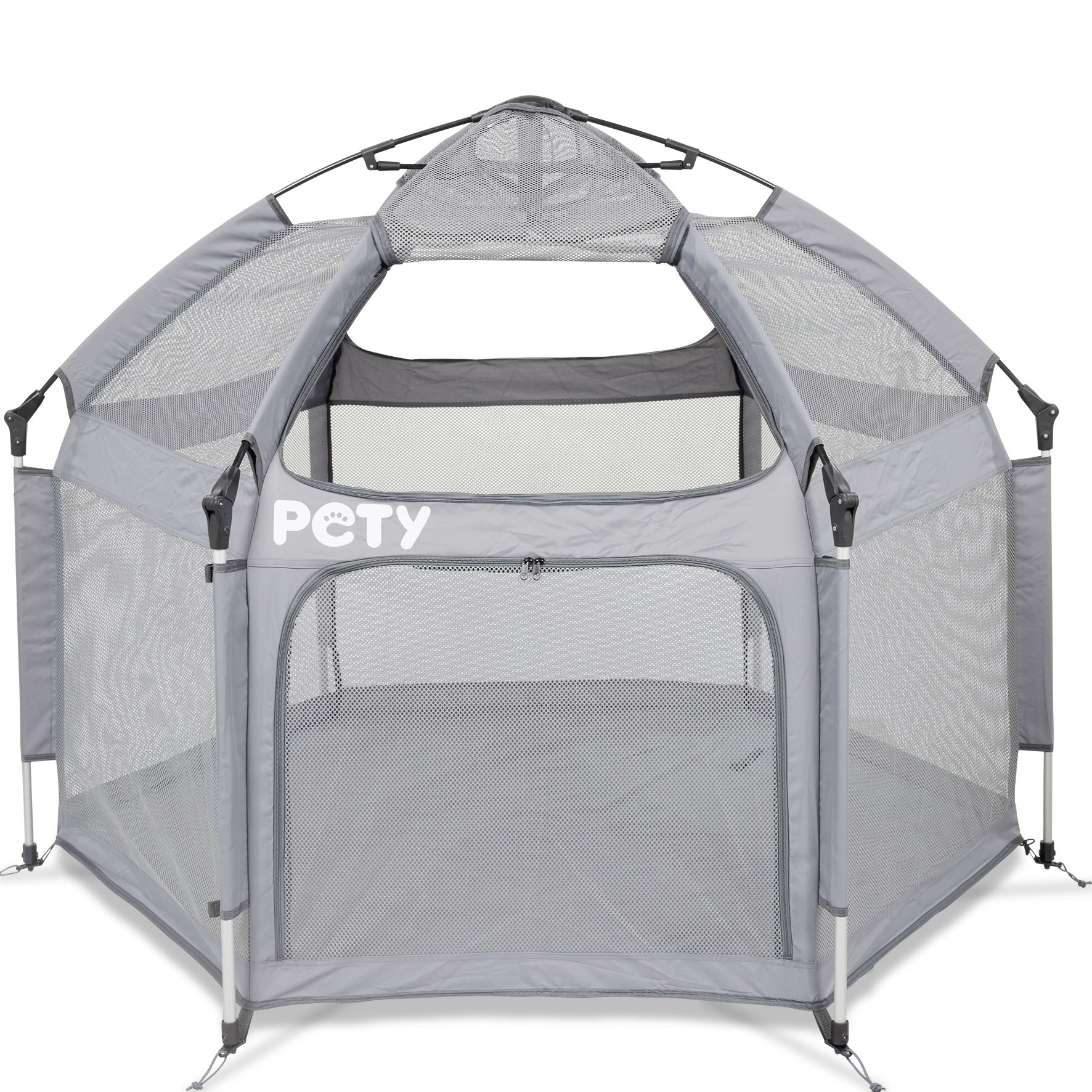 Set PETY parc pour chiens grand, avec tapis de sol et toit