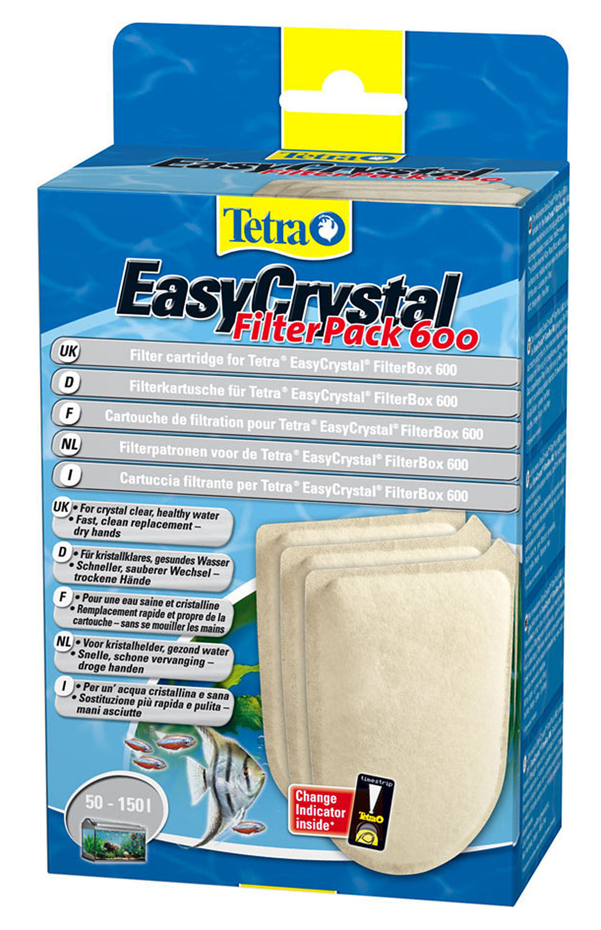 TetraAqua EasyCrystal Filtrepack 600, 3 pièces