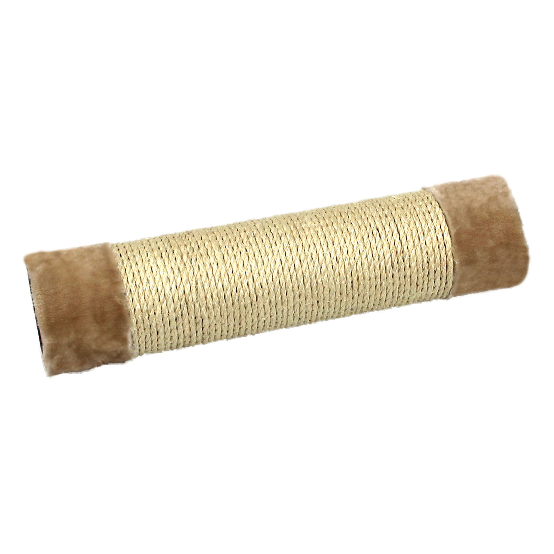 Colonne en sisal avec peluche 50cm, D=12cm, beige