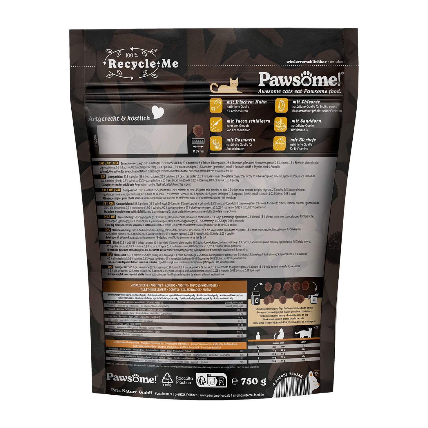 Pawsome!® Fresh & Dry Adult Huhn 750g