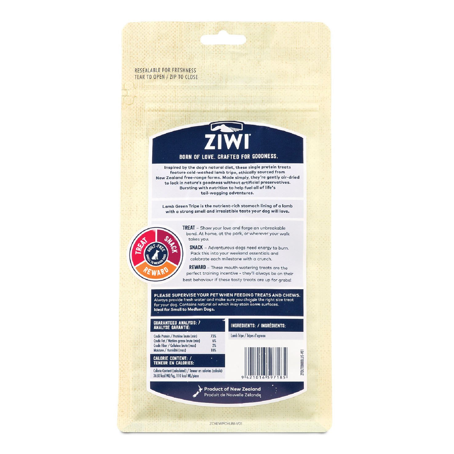 Ziwi Peak Treats Lamm-Pansenkutteln, 80g