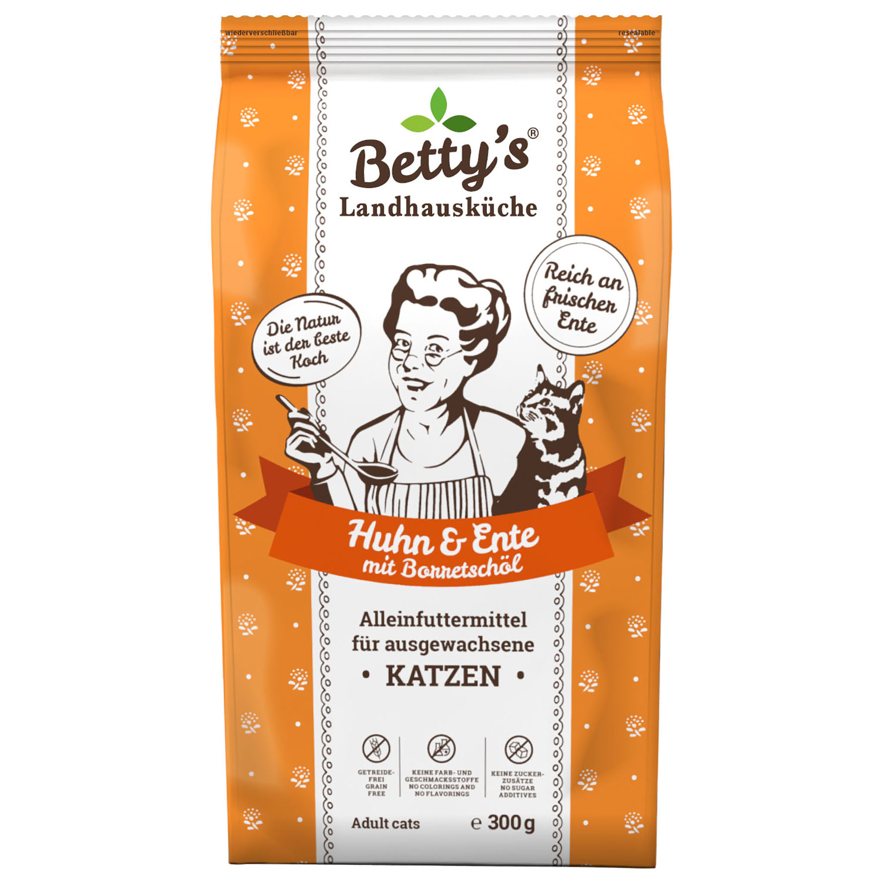 Betty's Landhausküche Adult - Poulet & Canard, croquettes pour chats