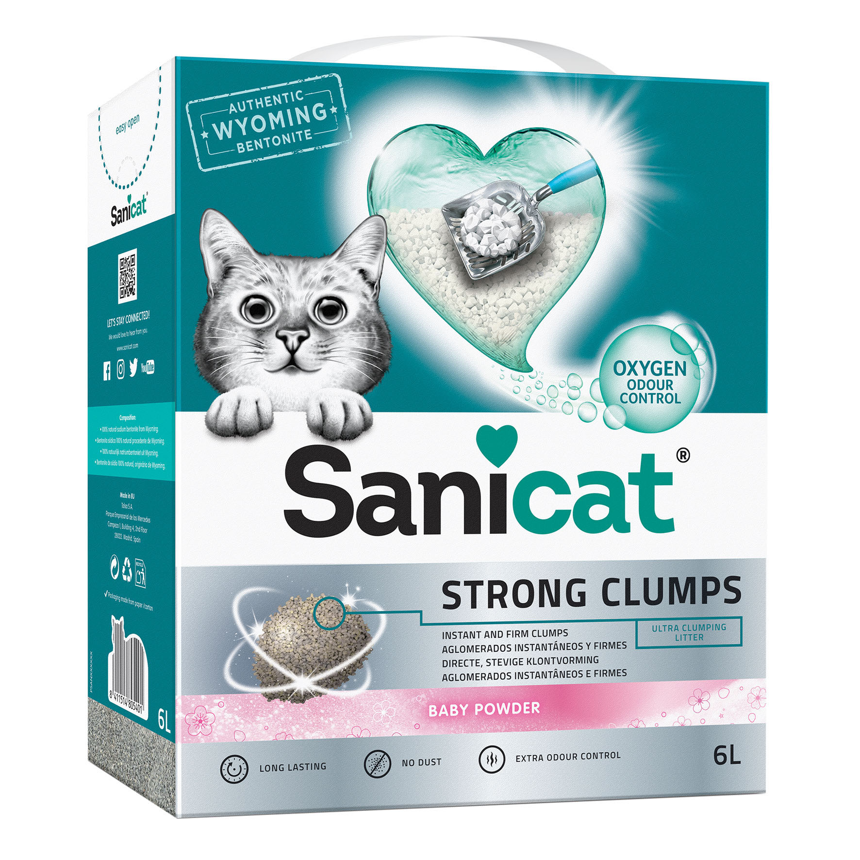 Sanicat Strong Clumps, Baby Puder 10L