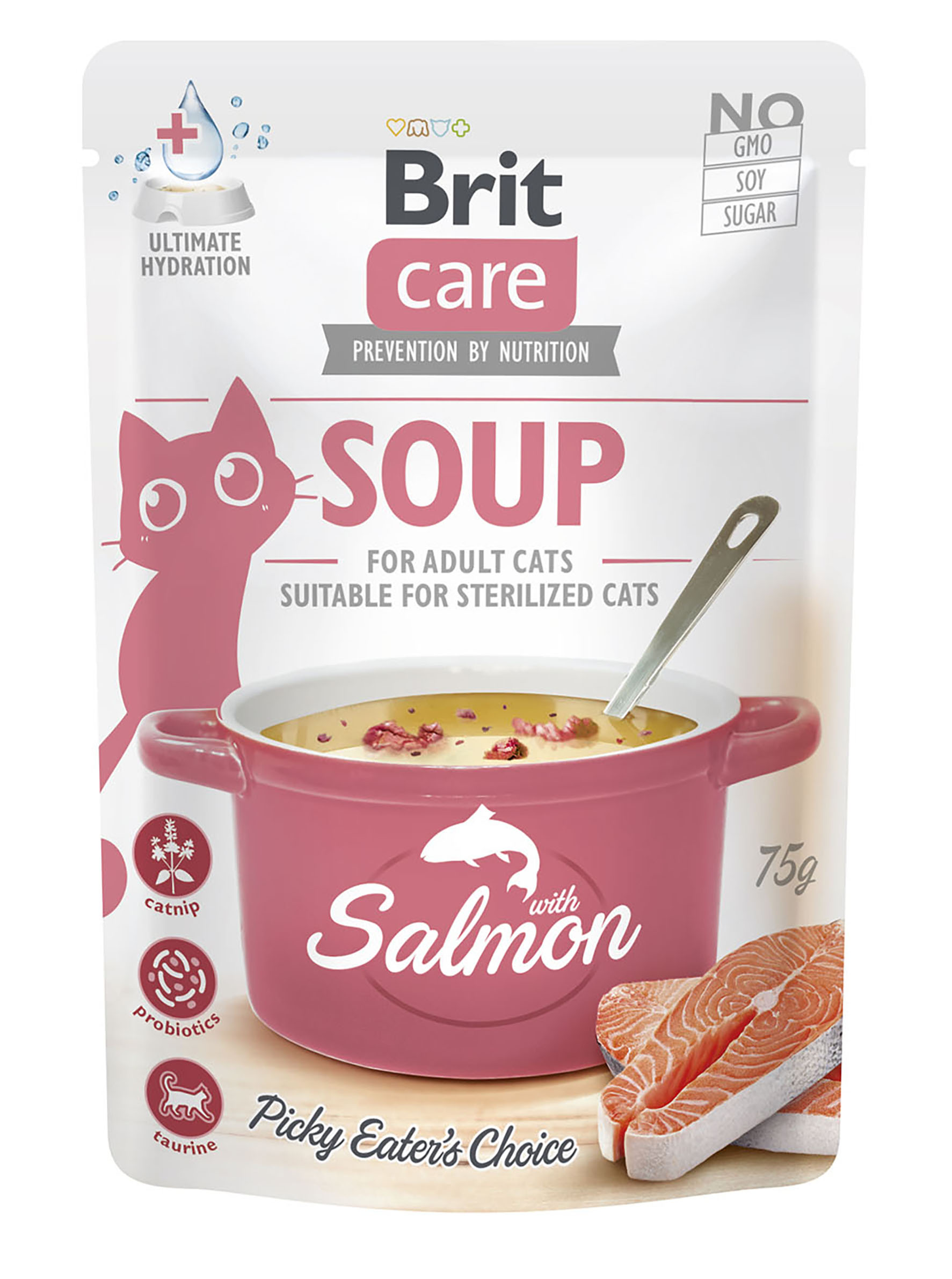 Brit Care soupe au saumon en sachet - Soupe pour chats, 75 g