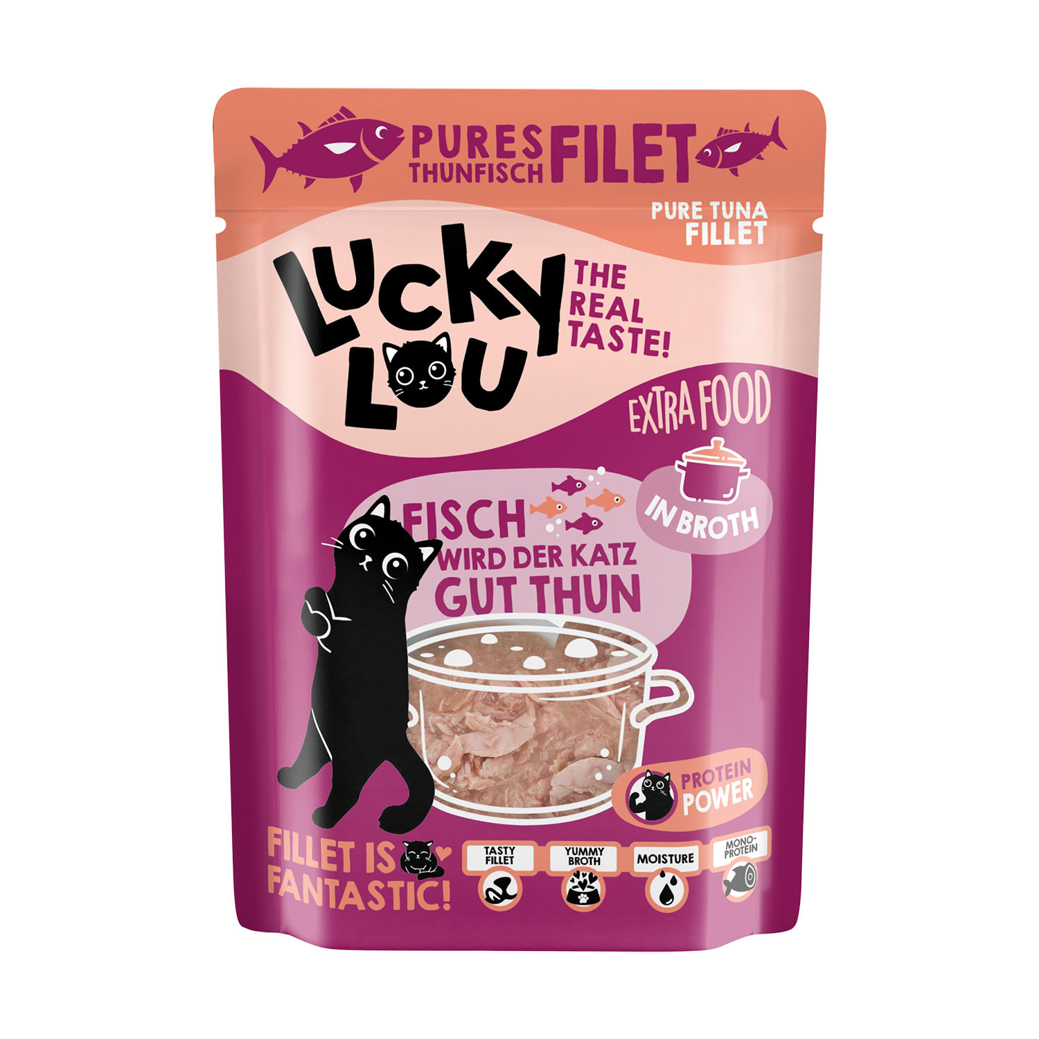 Lucky Lou Thunfischfilet in Brühe, 70g
