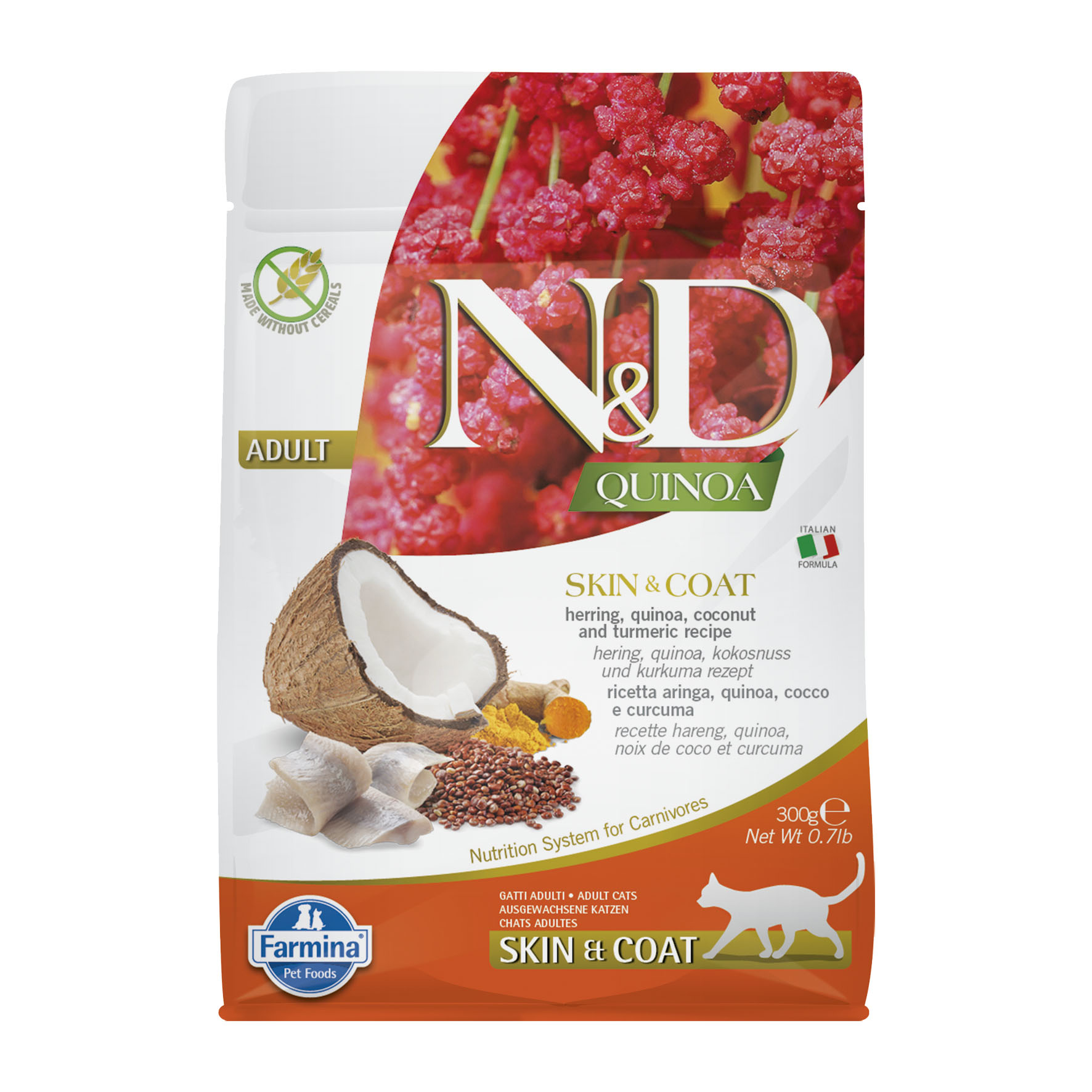 Farmina Cat Quinoa Skin & Coat Hering & Kokosnuss ADULT