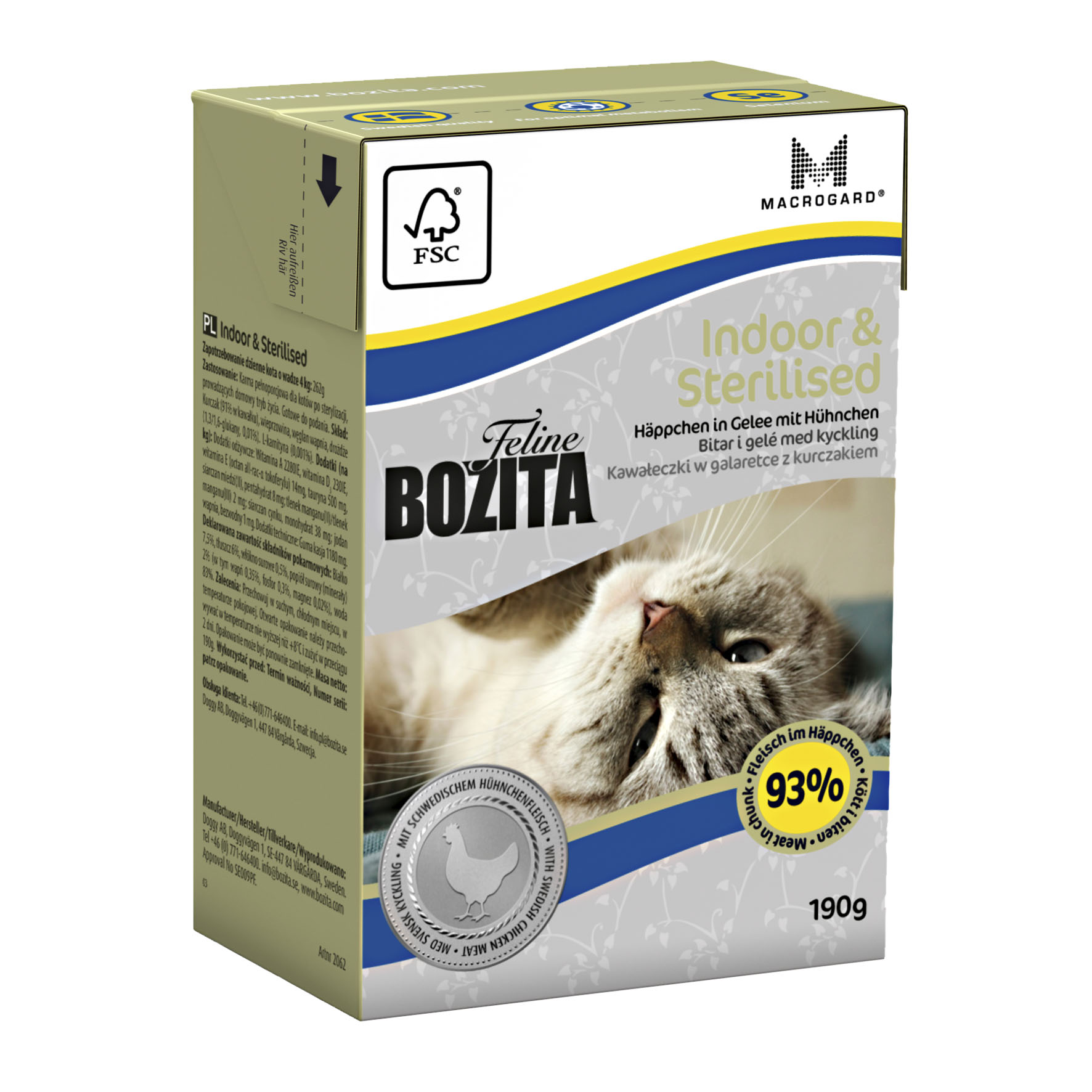 Bozita Feline Indoor & Sterilised, 190g