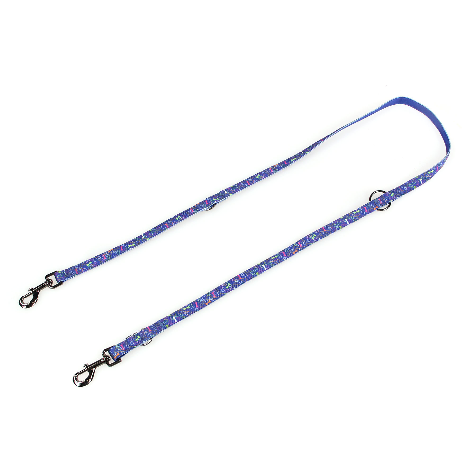 Trendline laisse Smuffy Bones, bleu, 15mm/180cm