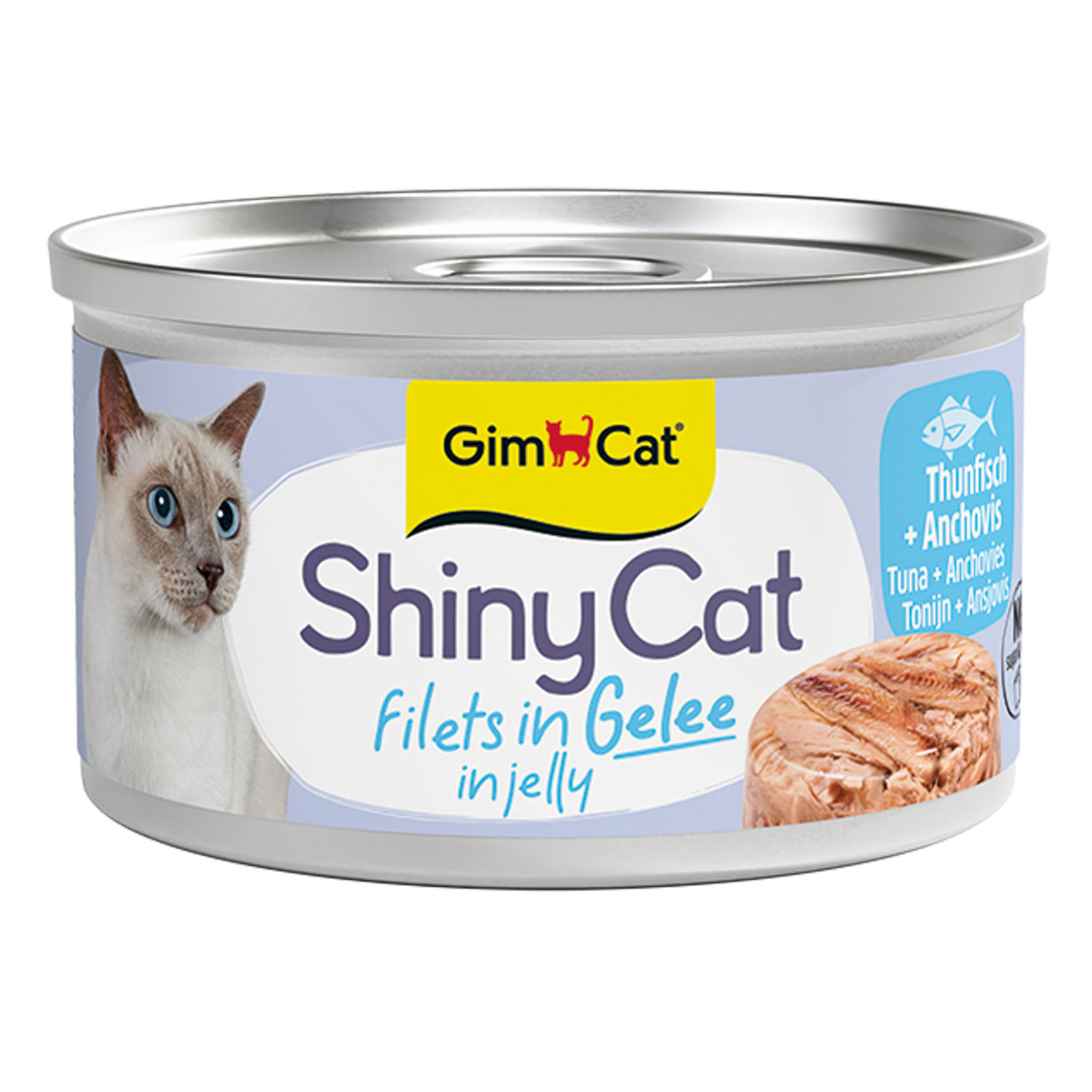GimCat ShinyCat Thunfisch mit Anchovis in Jelly, 70g