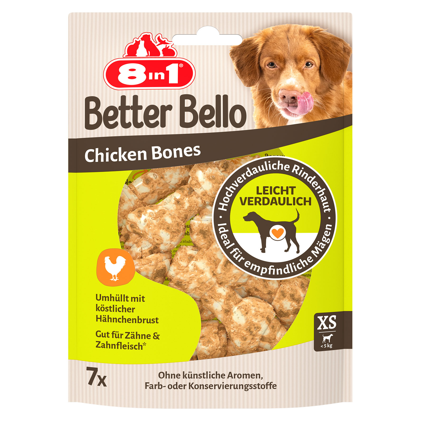 8in1 Better Bello Chicken Bones XS 7Stk. / 84g