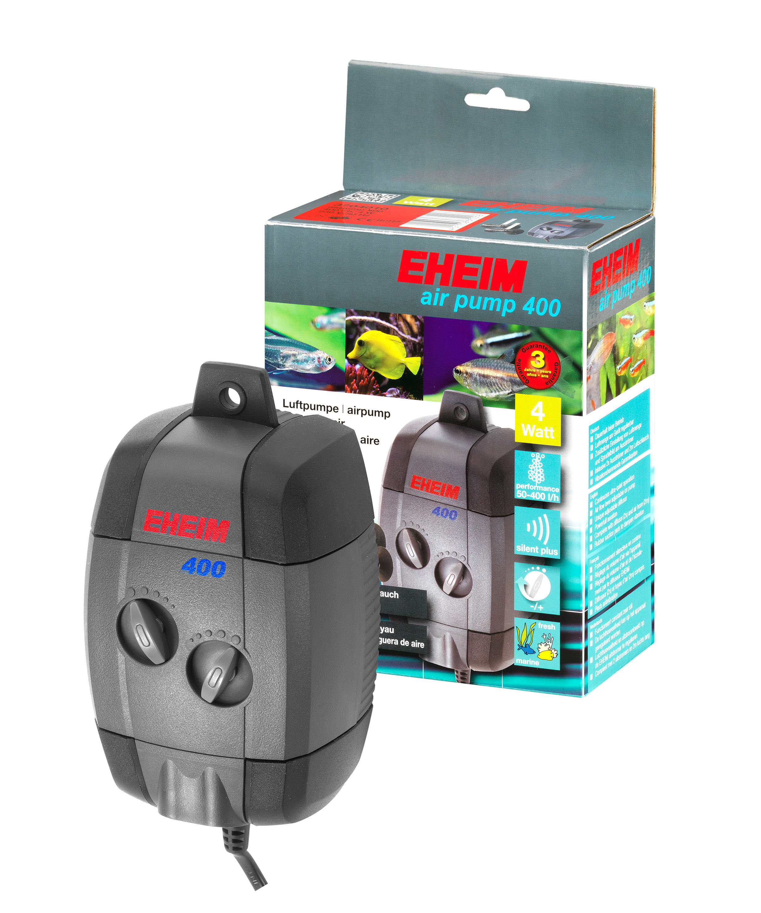 Eheim Luftpumpe, air pump 400, 400l/h (2x200), 4W, 2.0 Hmax m