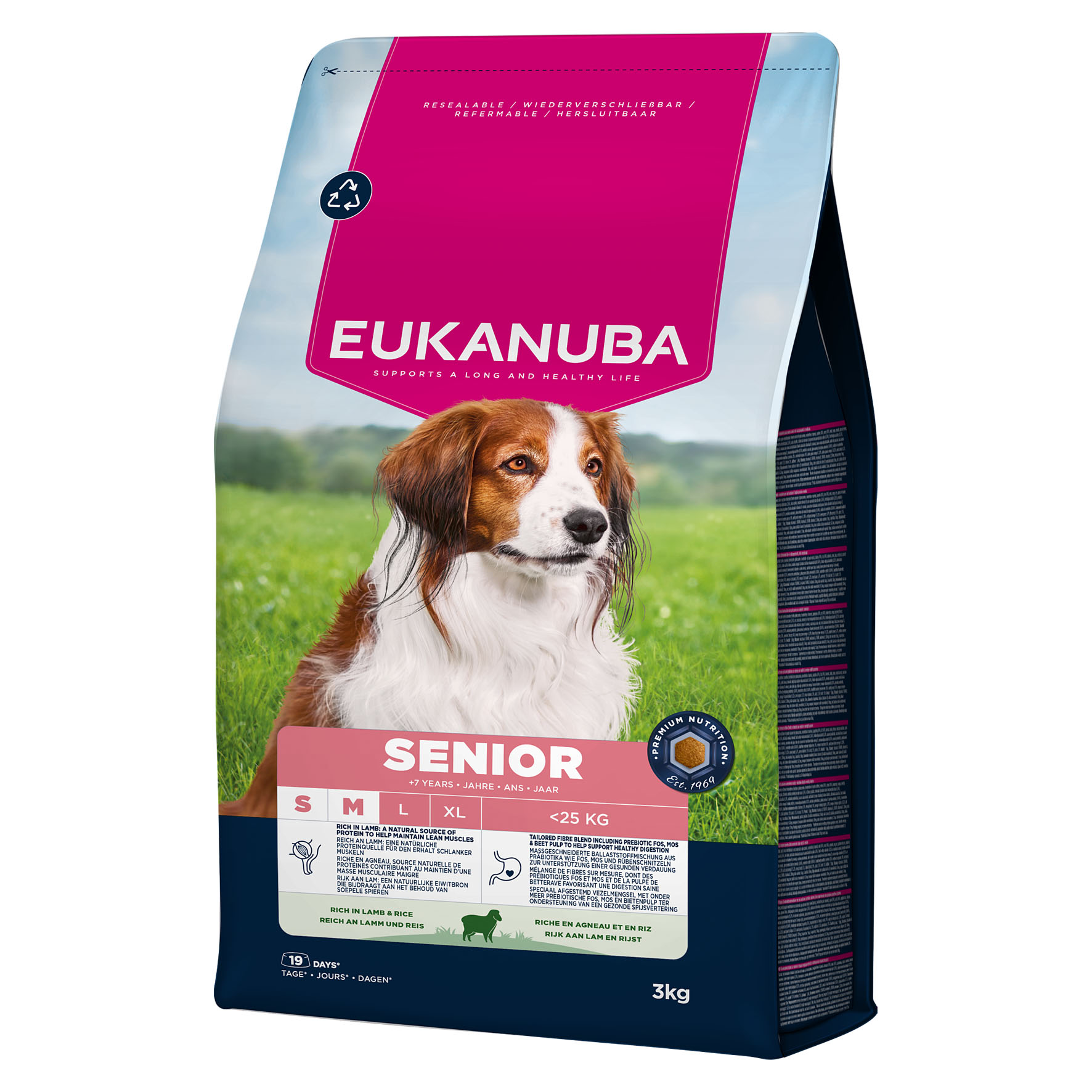 Eukanuba Senior +7 – Small/Medium – Lamm & Reis, 3kg