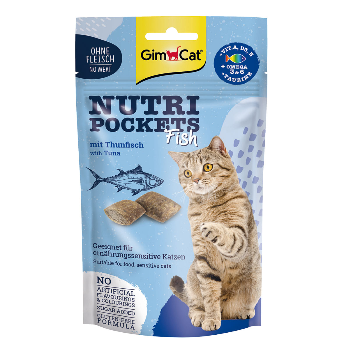 GimCat Nutri Pockets, Adult, au thon, 60g