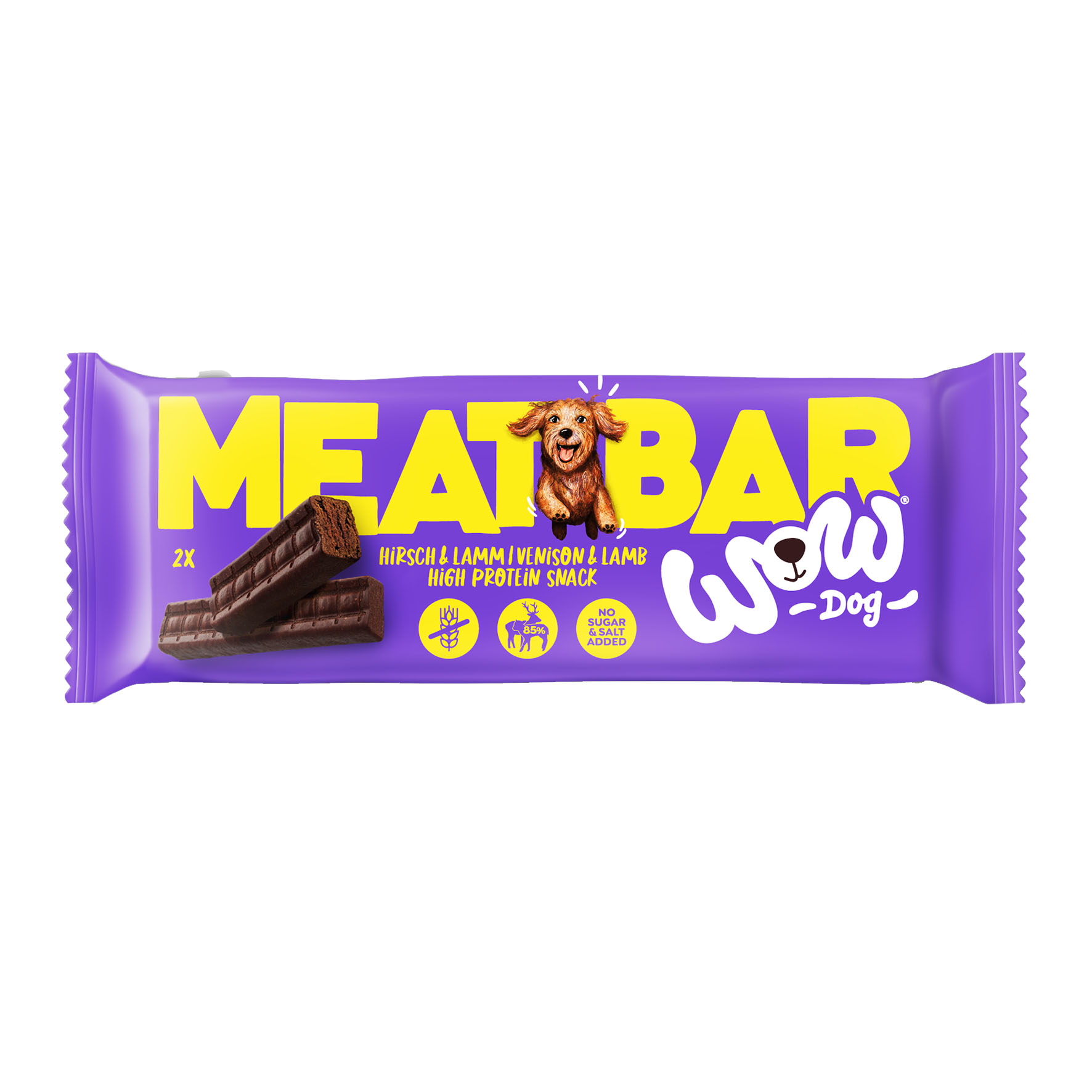 WOW DOG Meat Bar Hirsch & Lamm, 40g