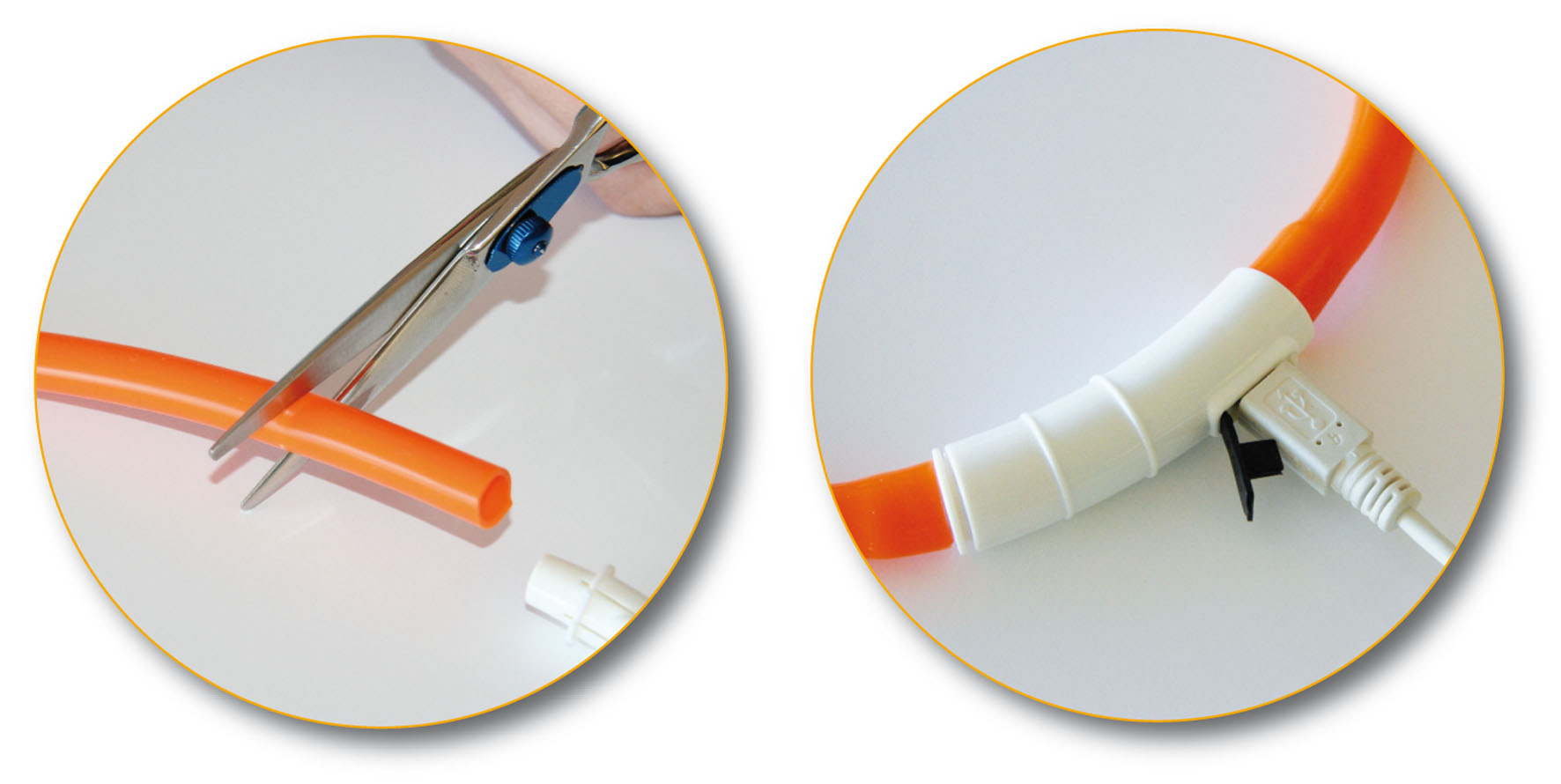 swisspet Universal-Leuchthalsband Plus, gelb