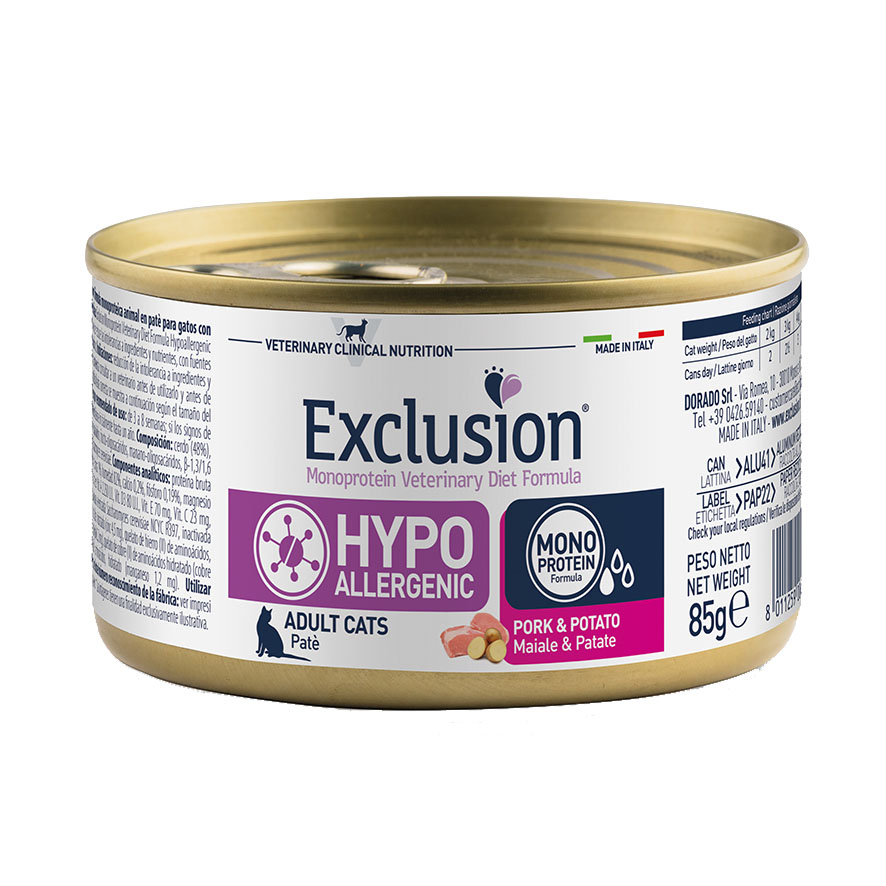 Exclusion Cat VET HYPO Pork & Potato 85g