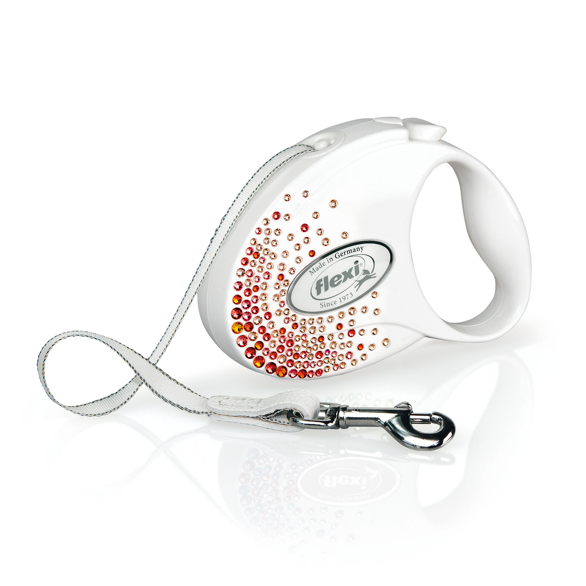 Flexi Glam Splash Orient Gurt-Rollleine S, Pearl-White, 3m