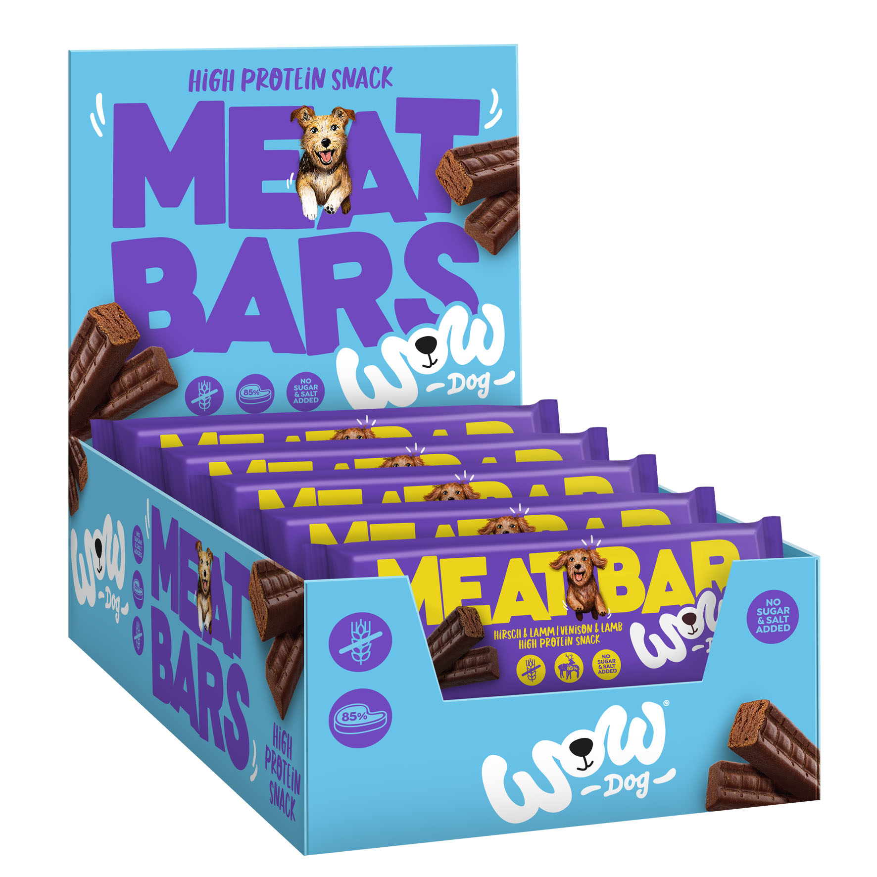 WOW DOG Meat Bar Hirsch & Lamm, 40g