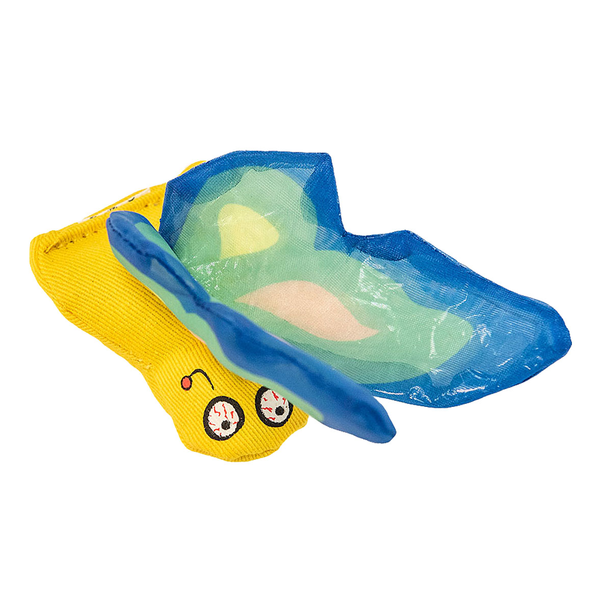 Yeowww Papillons avec herbe à chat biologique, bleu, 6cm